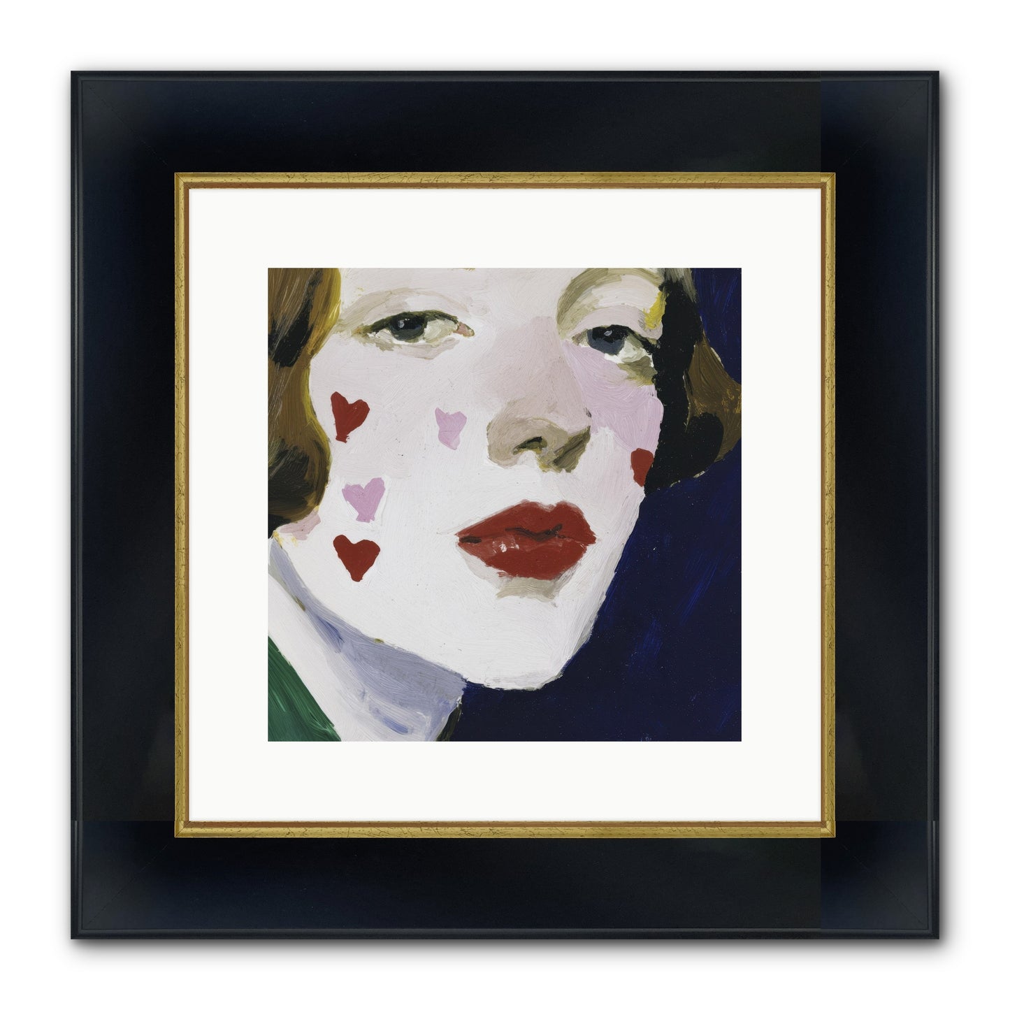 Heartglow Framed Print - Wide Black w/Gold 12x12