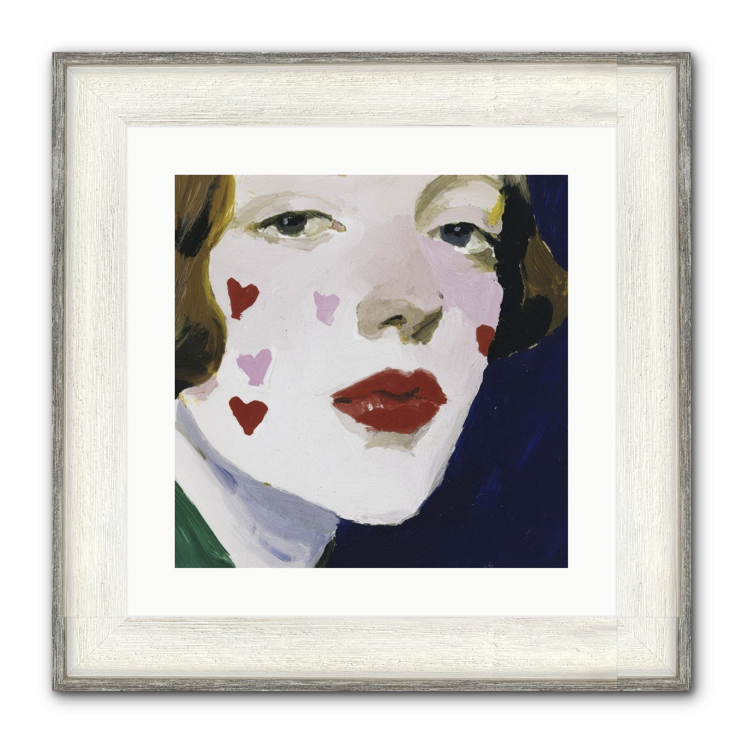 Heartglow Framed Print - Driftwood White 16x16