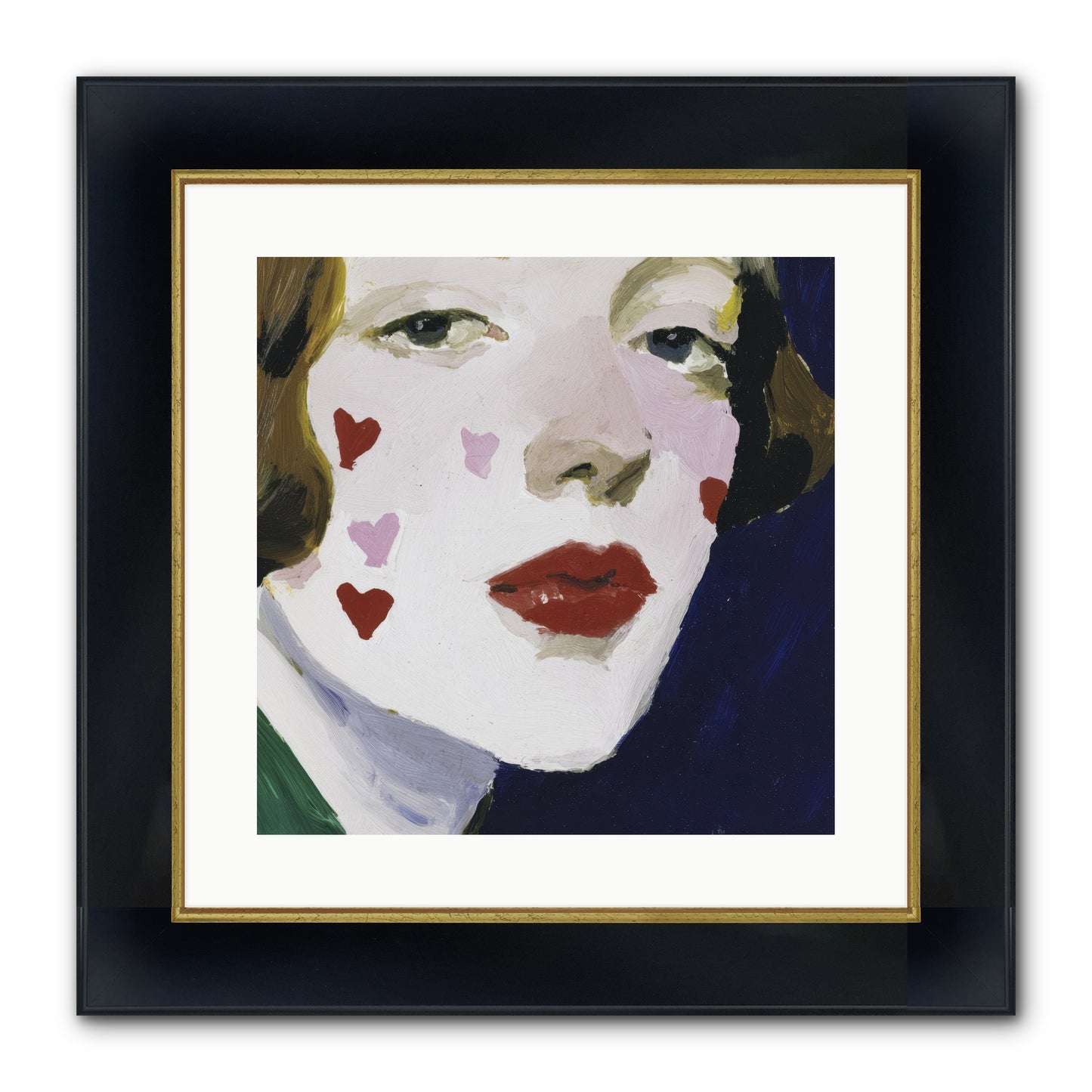 Heartglow Framed Print - Wide Black w/Gold 16x16