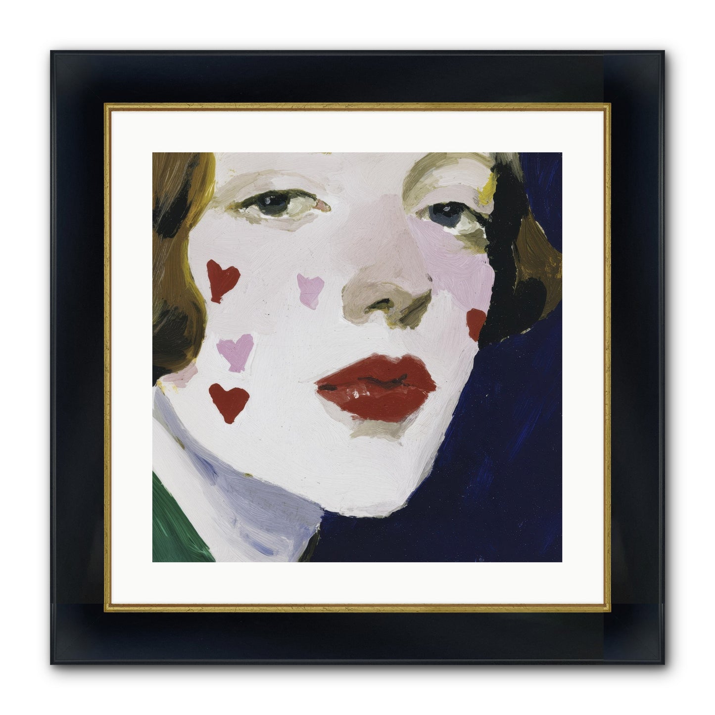 Heartglow Framed Print - Wide Black w/Gold 20x20