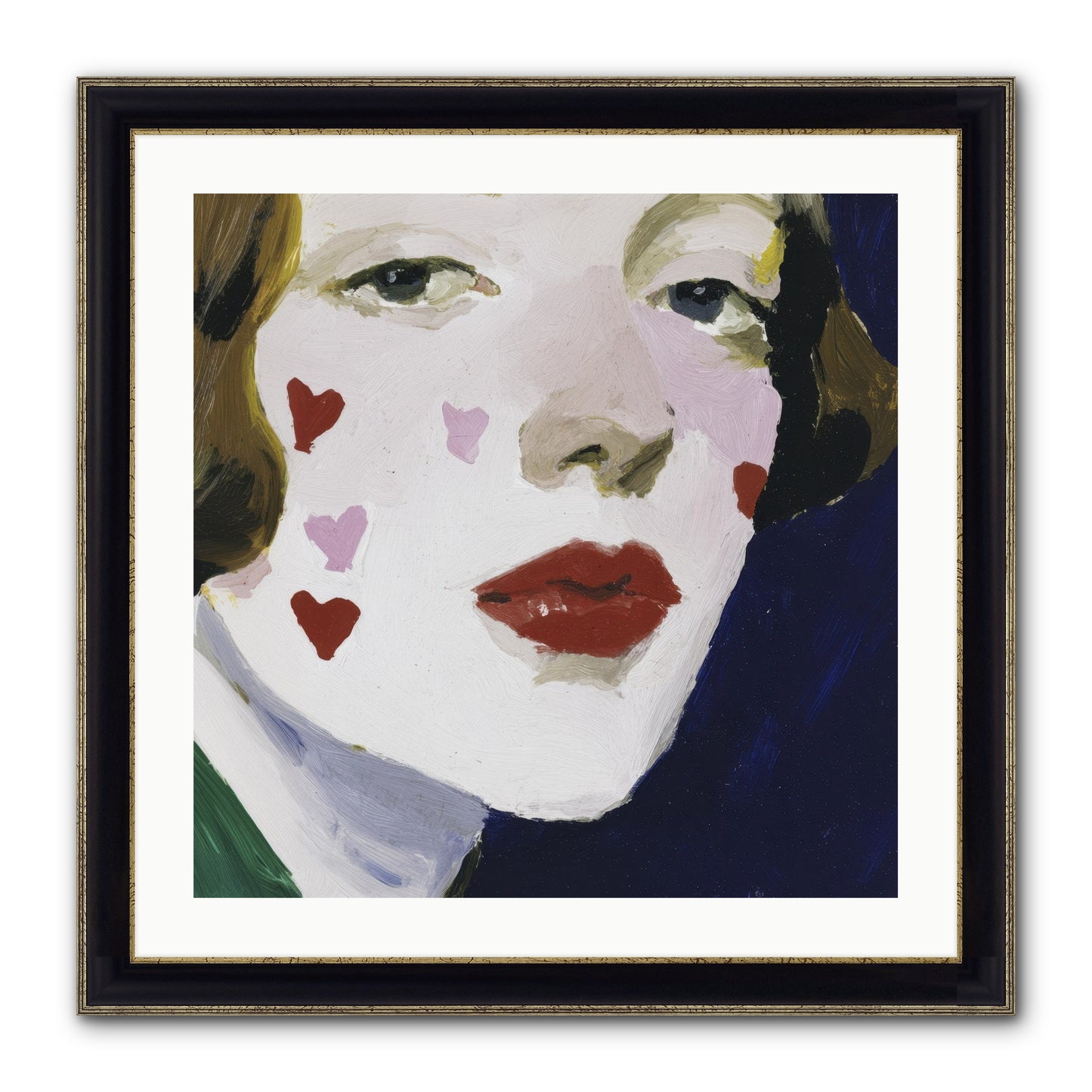 Heartglow Framed Print - Black & Gold 24x24