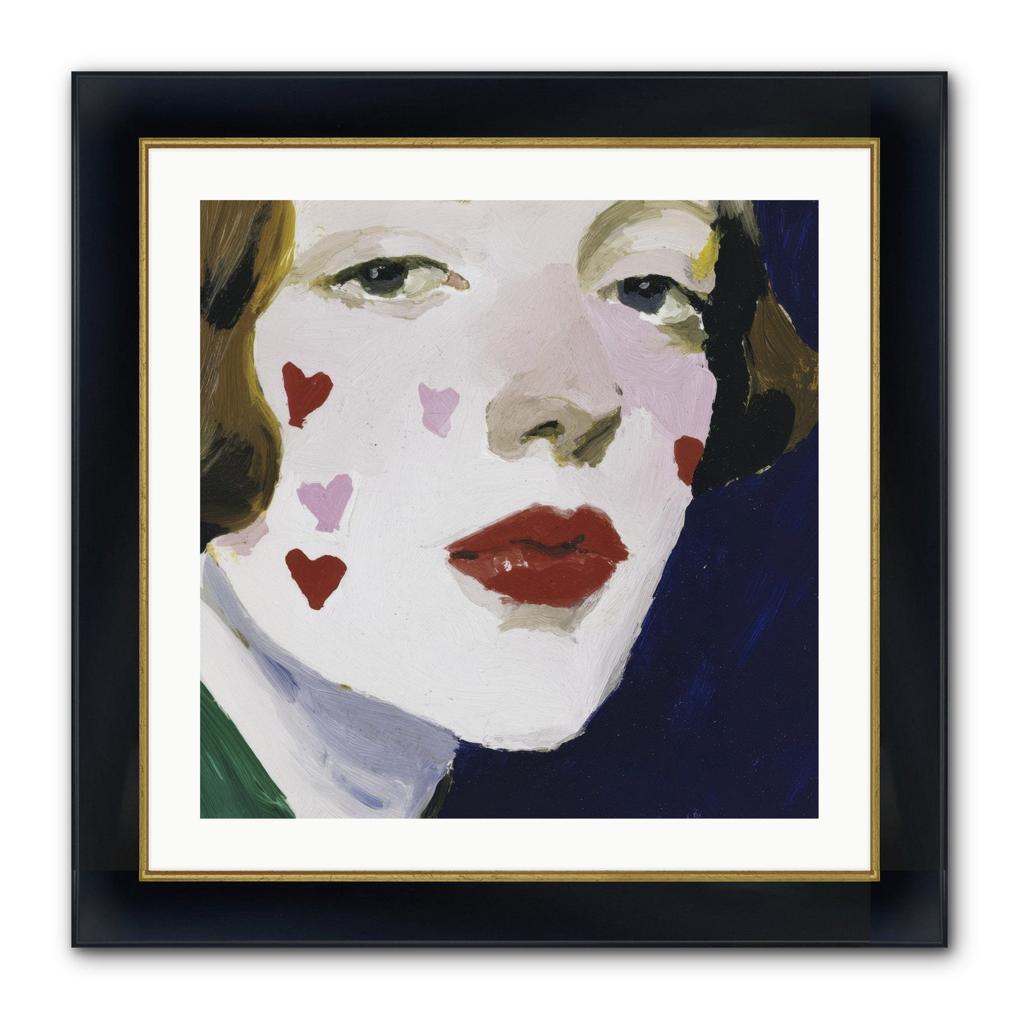 Heartglow Framed Print - Wide Black w/Gold 24x24