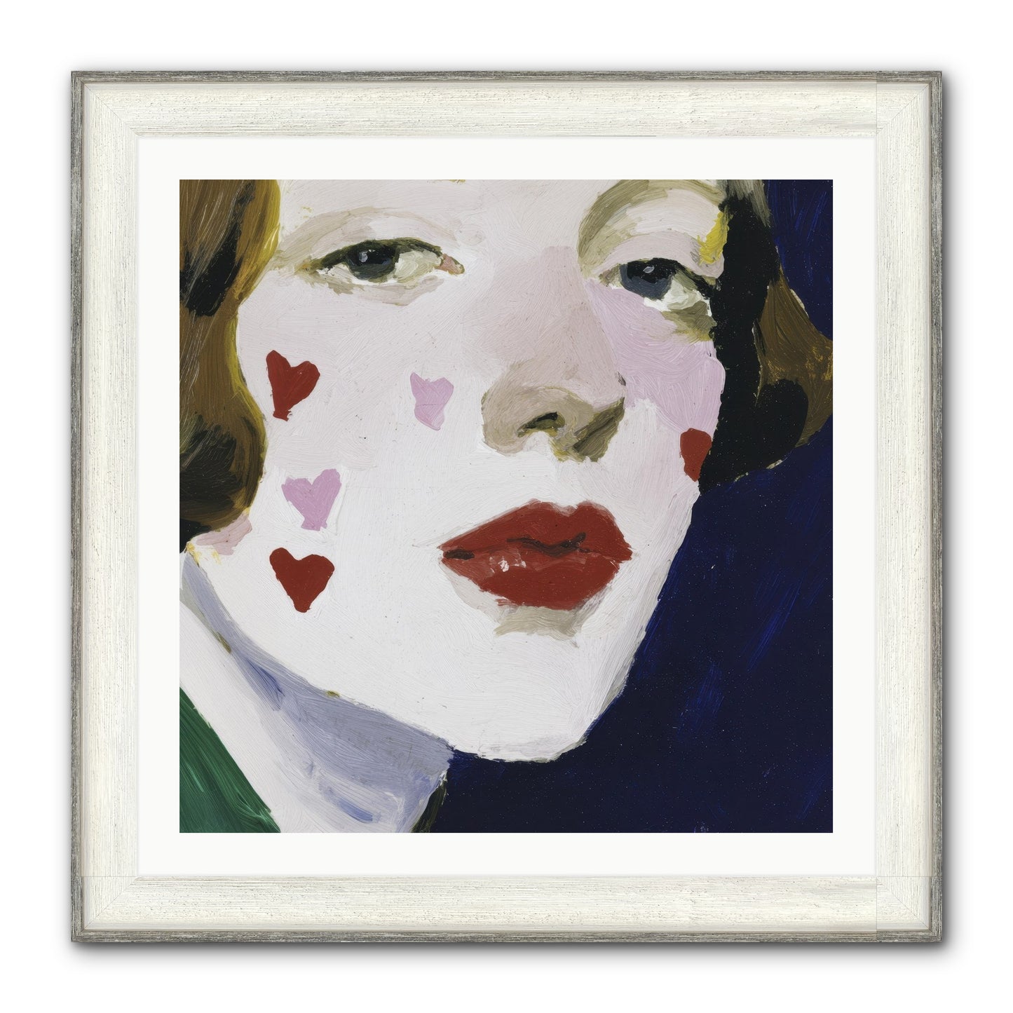 Heartglow Framed Print - Driftwood White 30x30