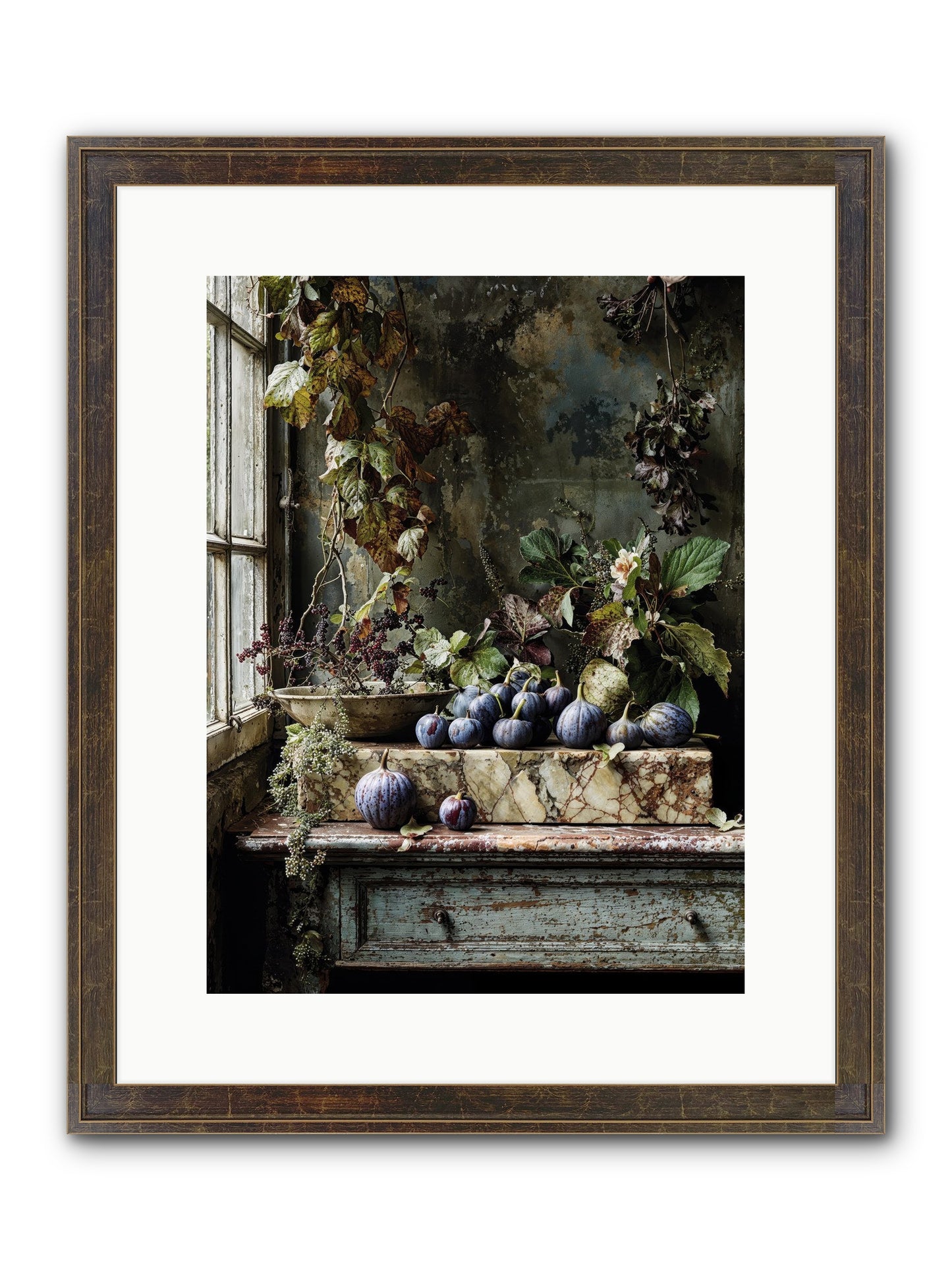 Hearthgrown Framed Print - Slimwoods Black/Gold 12x16