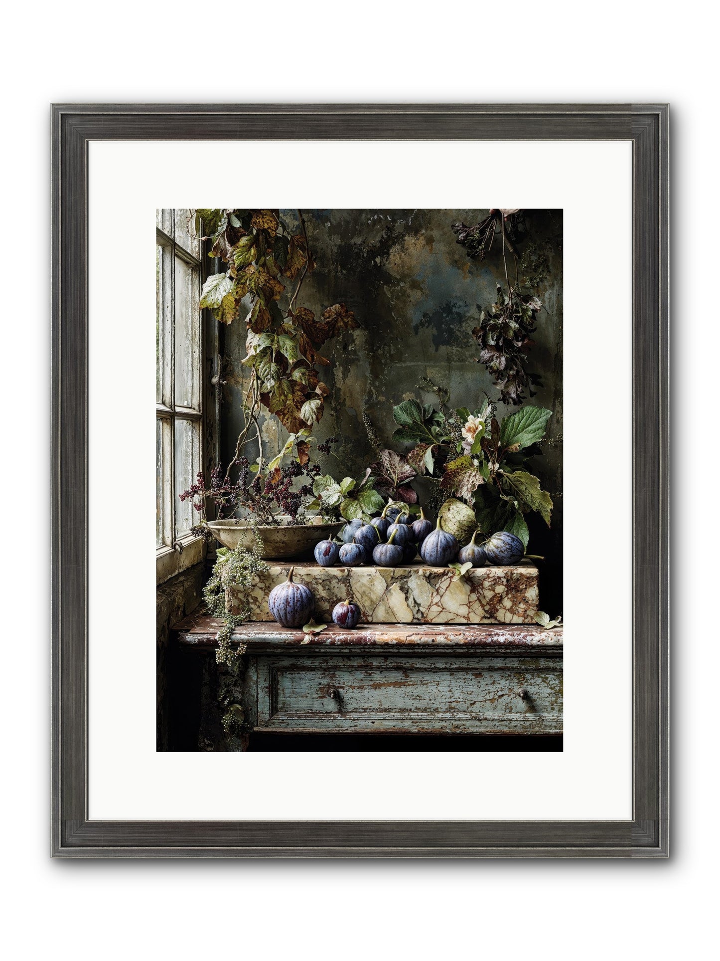 Hearthgrown Framed Print - Slimwoods Black/Silver 12x16