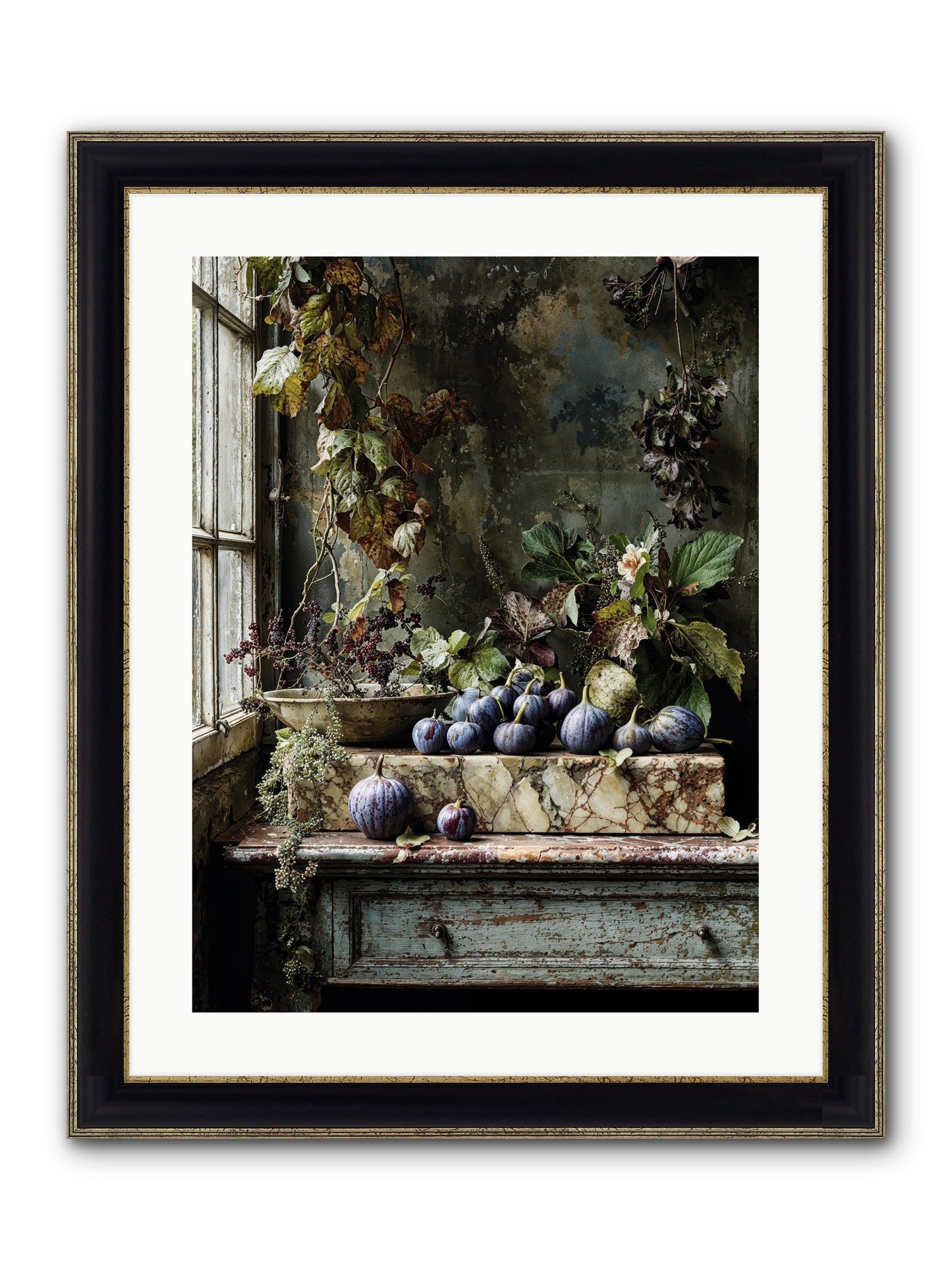 Hearthgrown Framed Print - Black & Gold 18x24