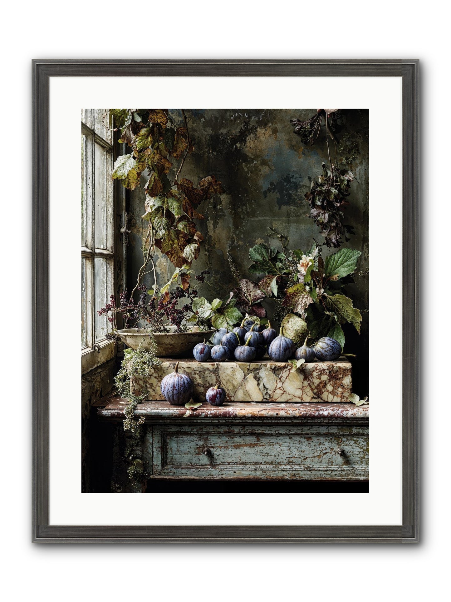 Hearthgrown Framed Print - Slimwoods Black/Silver 18x24