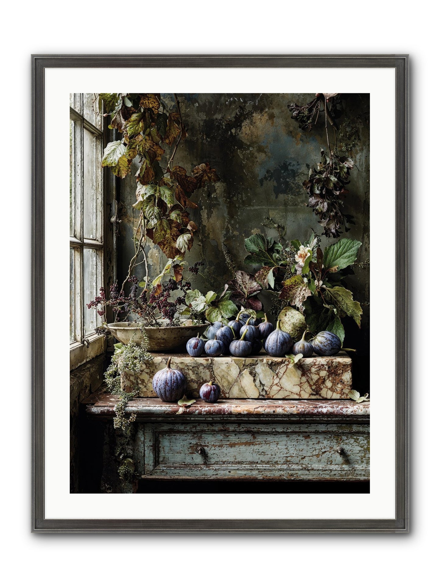 Hearthgrown Framed Print - Slimwoods Black/Silver 24x32