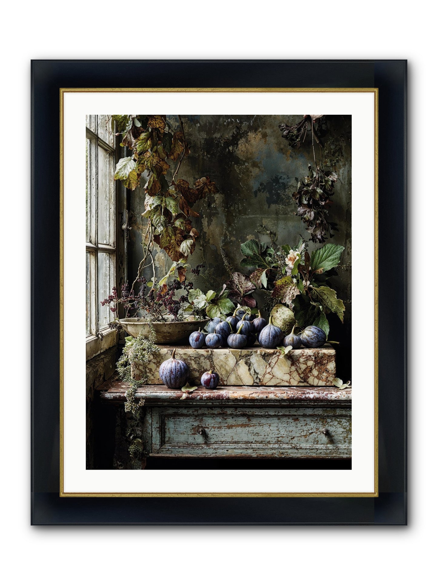 Hearthgrown Framed Print - Wide Black w/Gold 24x32