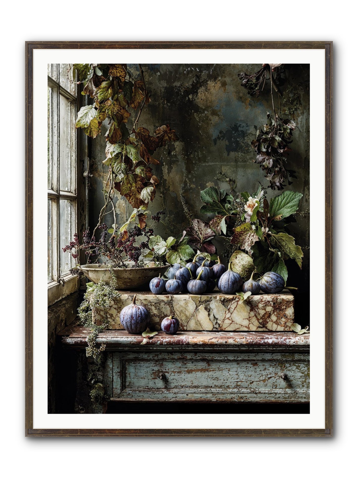 Hearthgrown Framed Print - Slimwoods Black/Gold 36x48