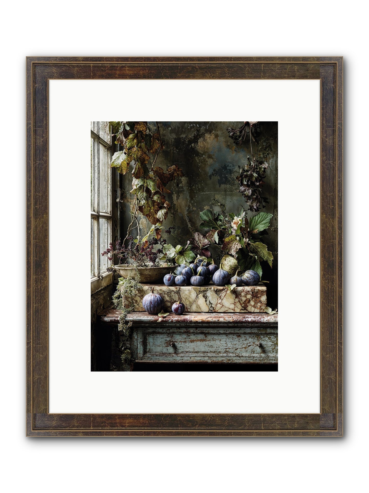 Hearthgrown Framed Print - Slimwoods Black/Gold 9x12