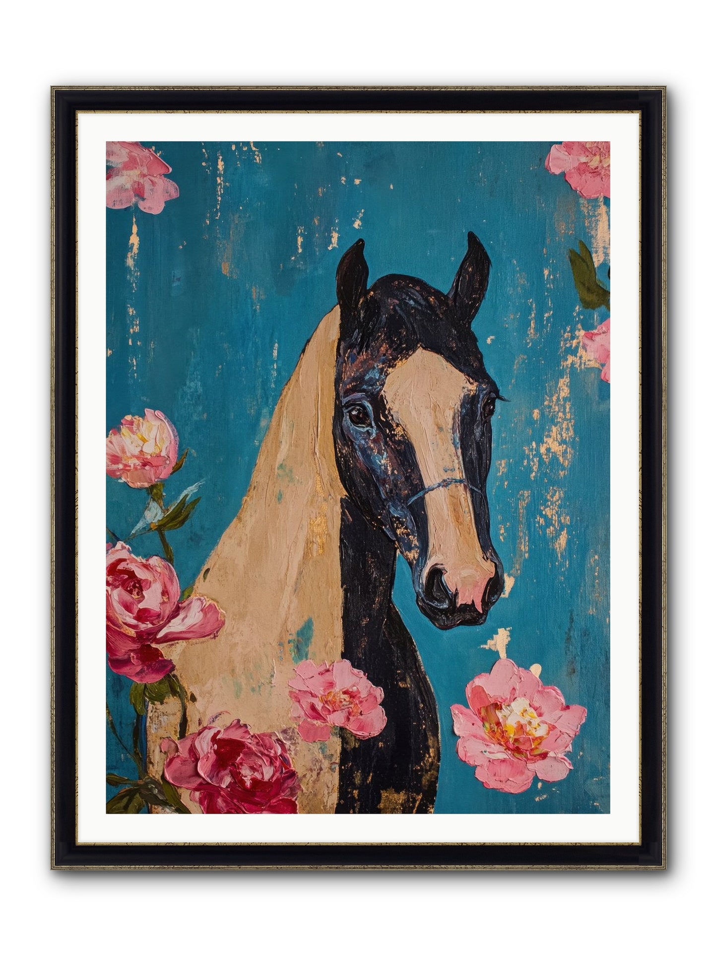 Heartland Champion Framed Print - Black & Gold 36x48