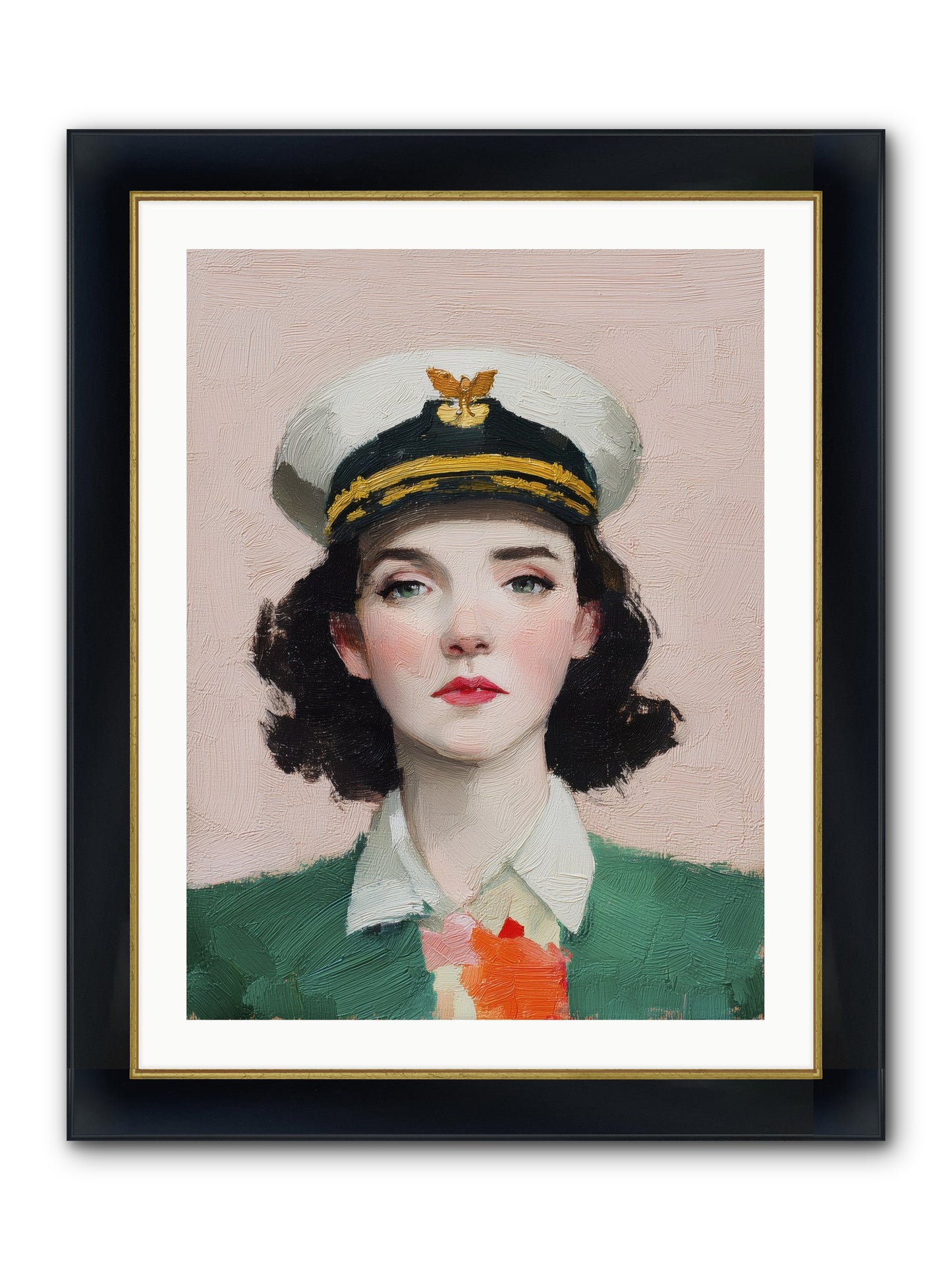 Hearts And Seas Framed Print - Wide Black w/Gold 24x32