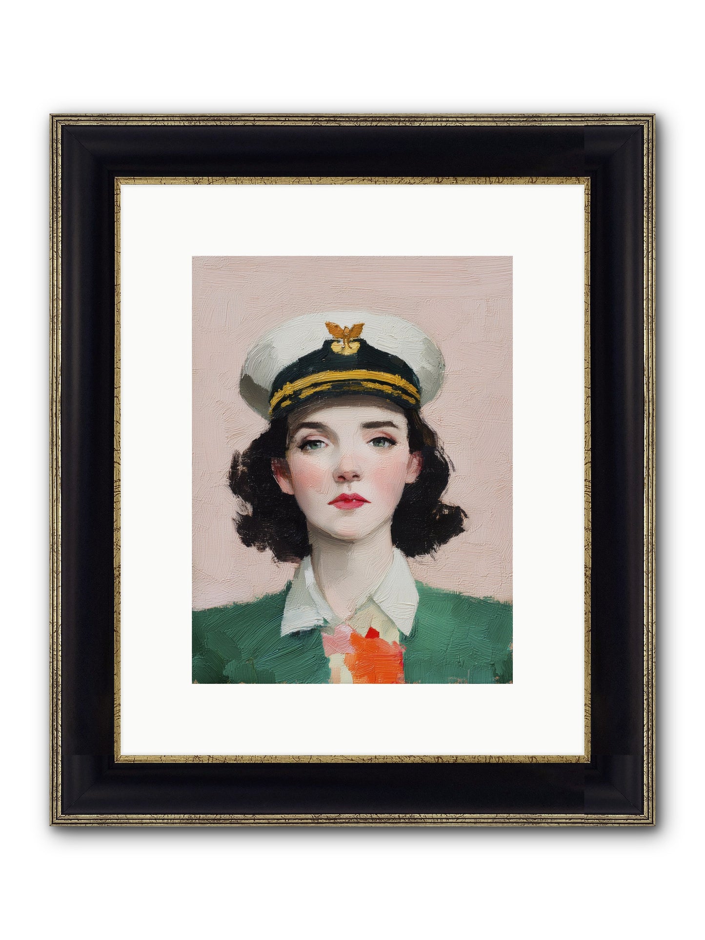 Hearts And Seas Framed Print - Black & Gold 9x12