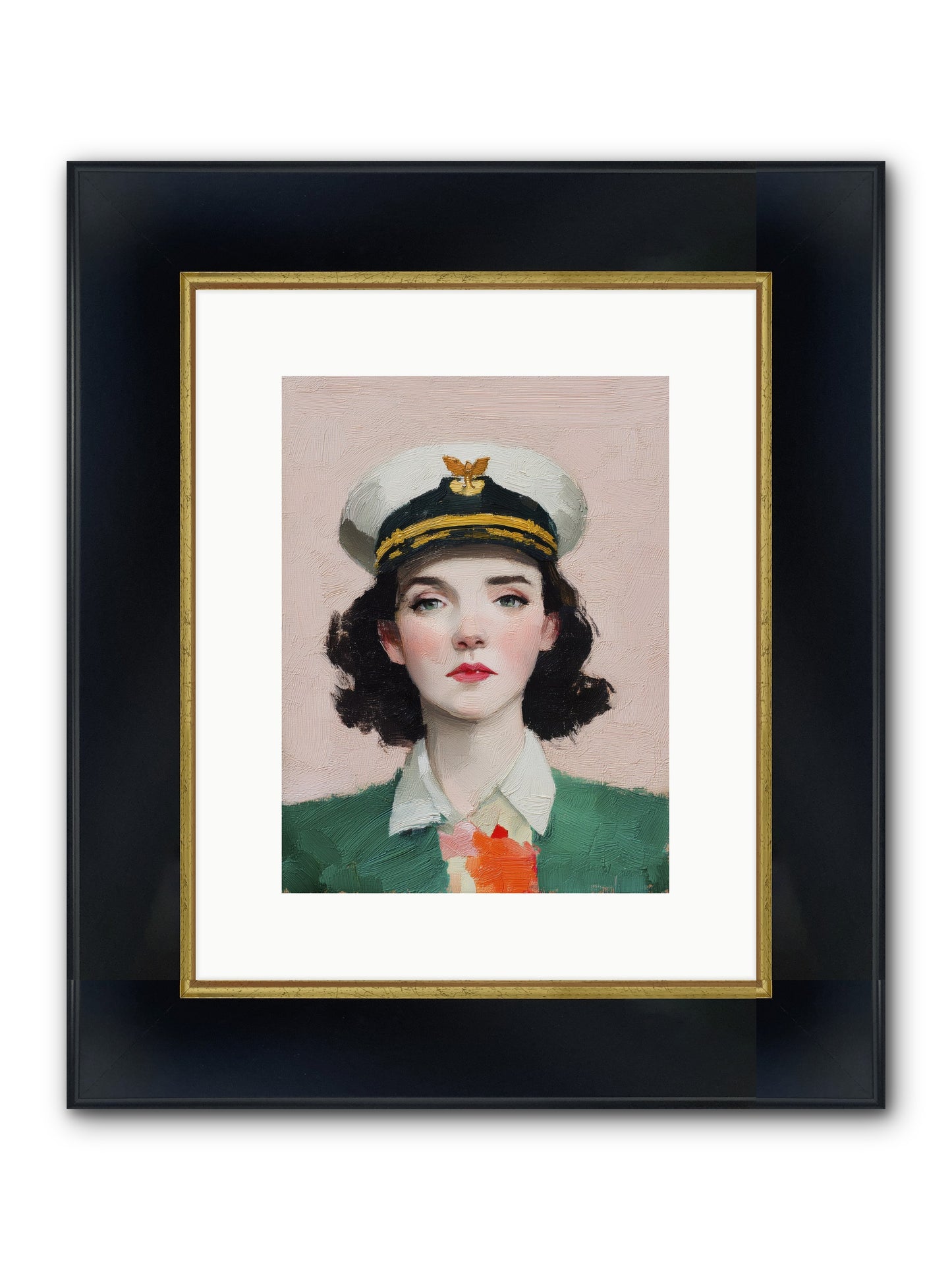 Hearts And Seas Framed Print - Wide Black w/Gold 9x12