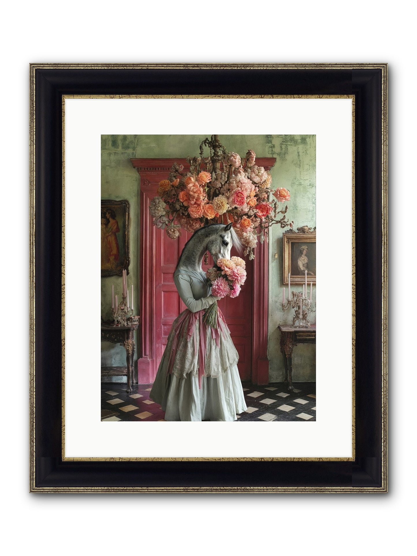 Hearts Catch Better Dreams Framed Print - Black & Gold 12x16