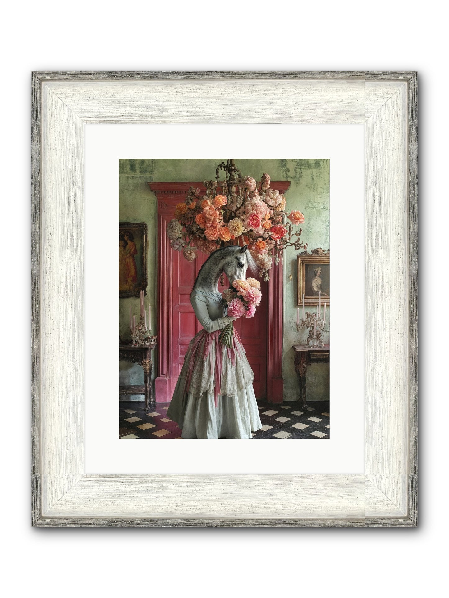 Hearts Catch Better Dreams Framed Print - Driftwood White 12x16