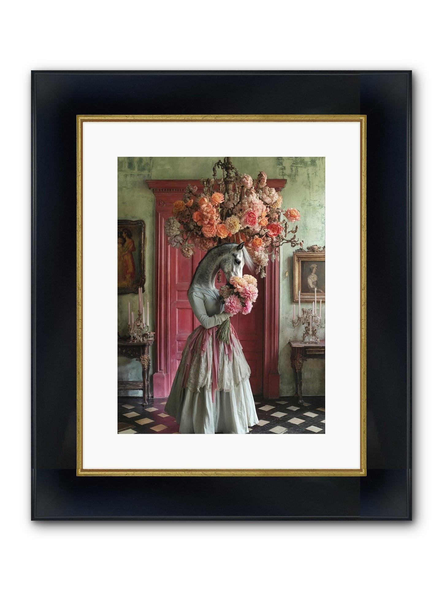 Hearts Catch Better Dreams Framed Print - Wide Black w/Gold 12x16