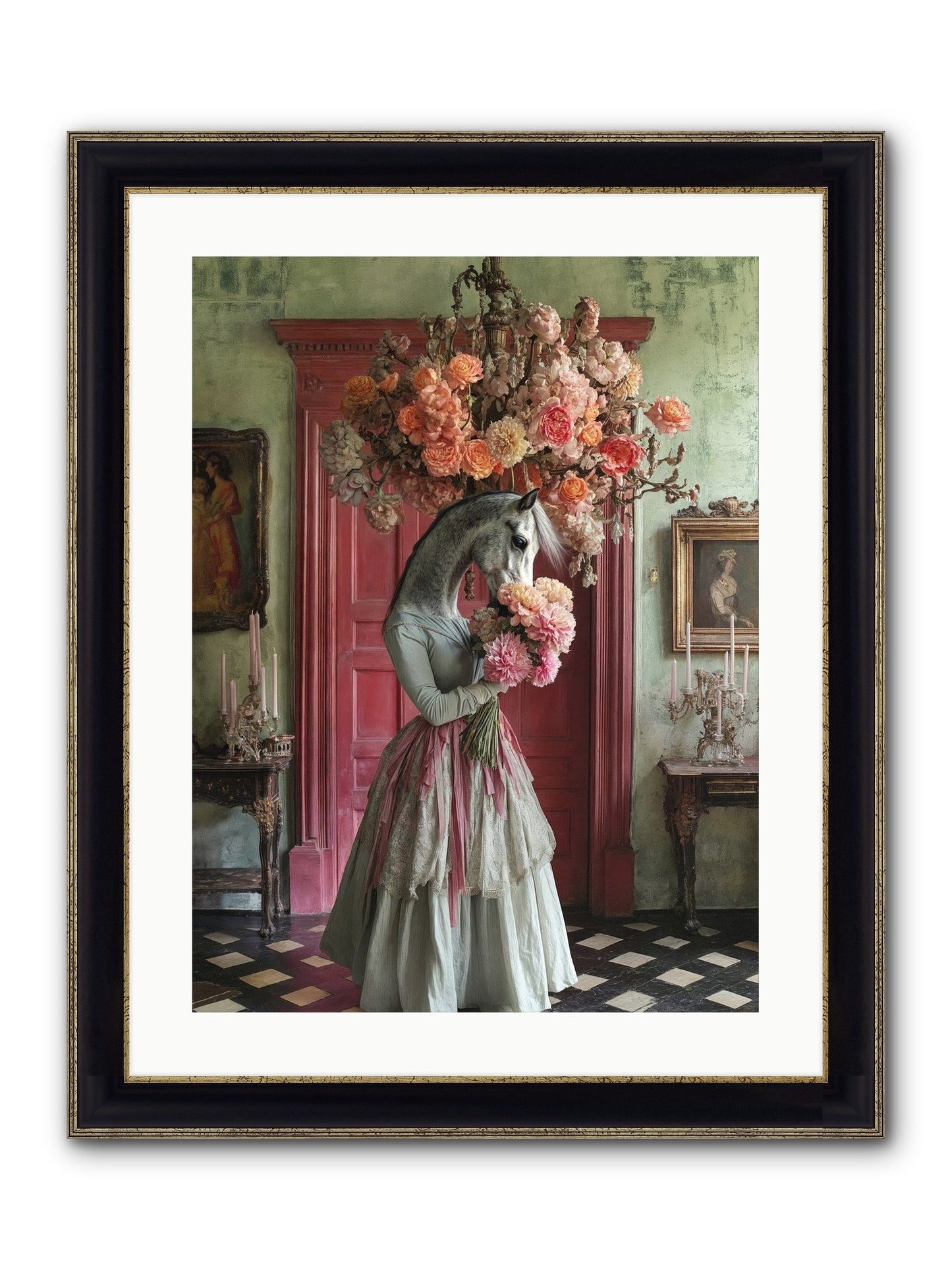 Hearts Catch Better Dreams Framed Print - Black & Gold 18x24