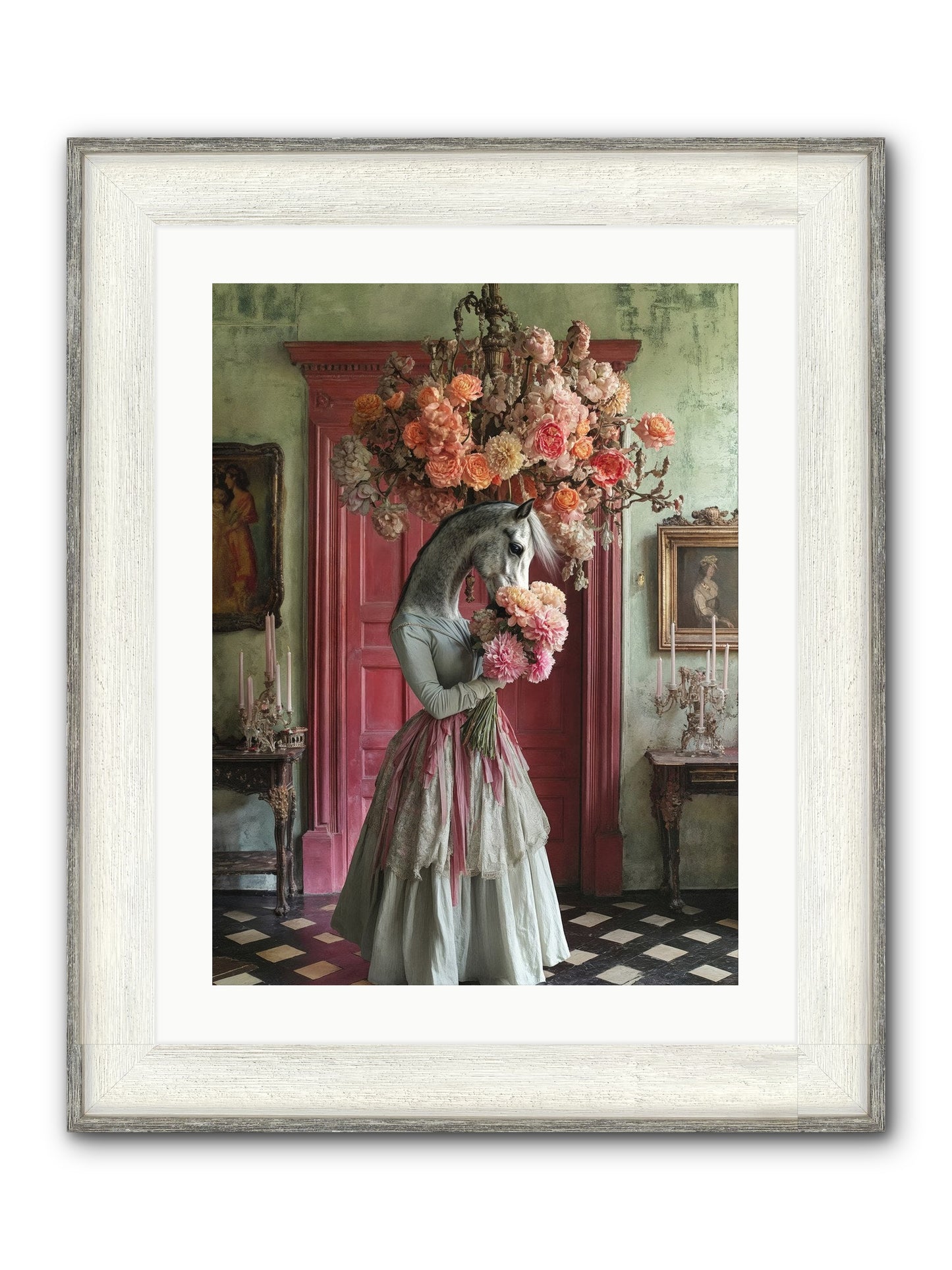 Hearts Catch Better Dreams Framed Print - Driftwood White 18x24