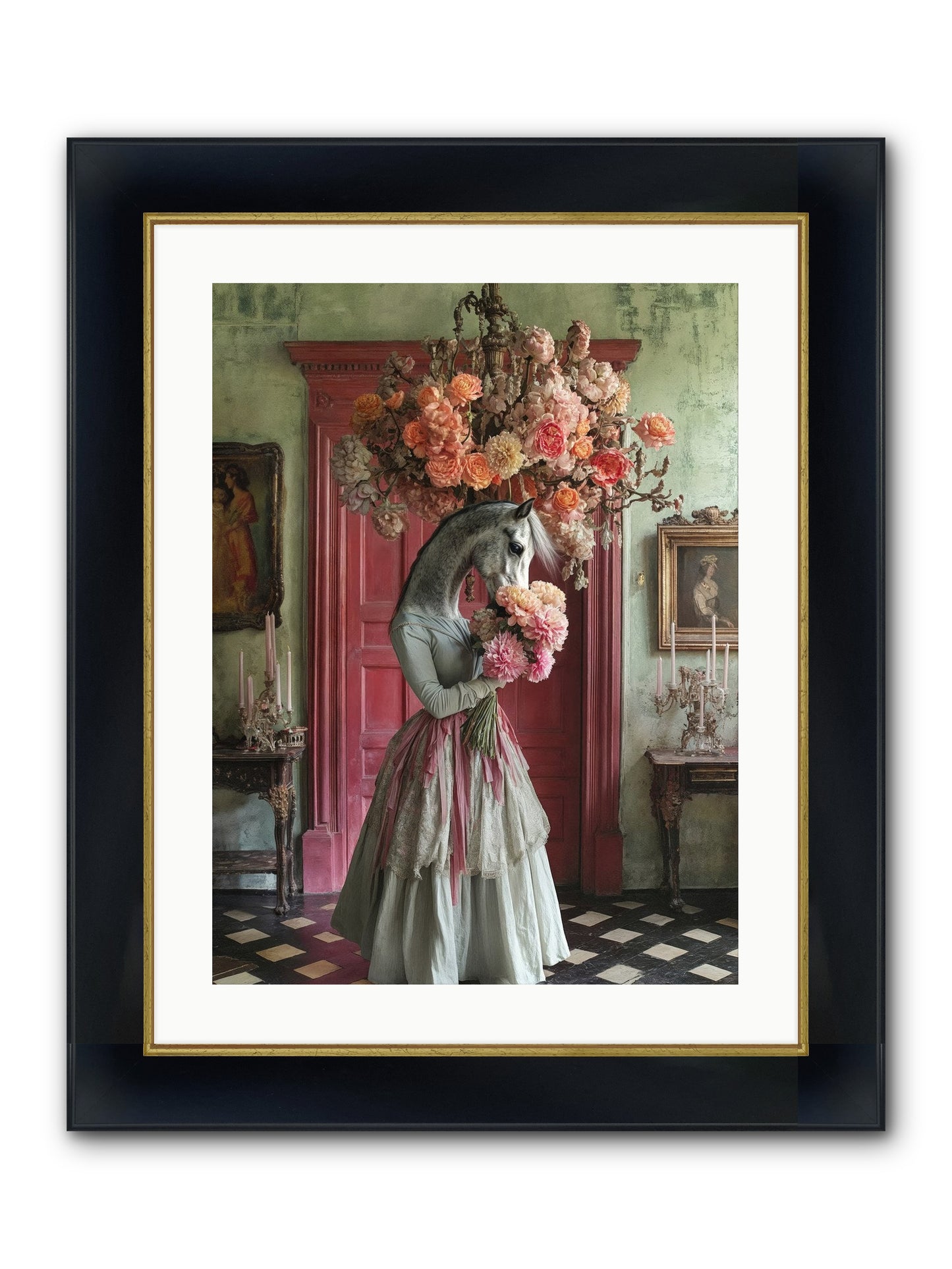Hearts Catch Better Dreams Framed Print - Wide Black w/Gold 18x24