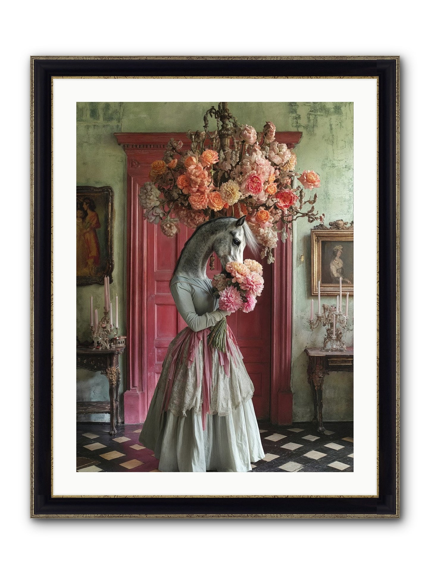Hearts Catch Better Dreams Framed Print - Black & Gold 24x32
