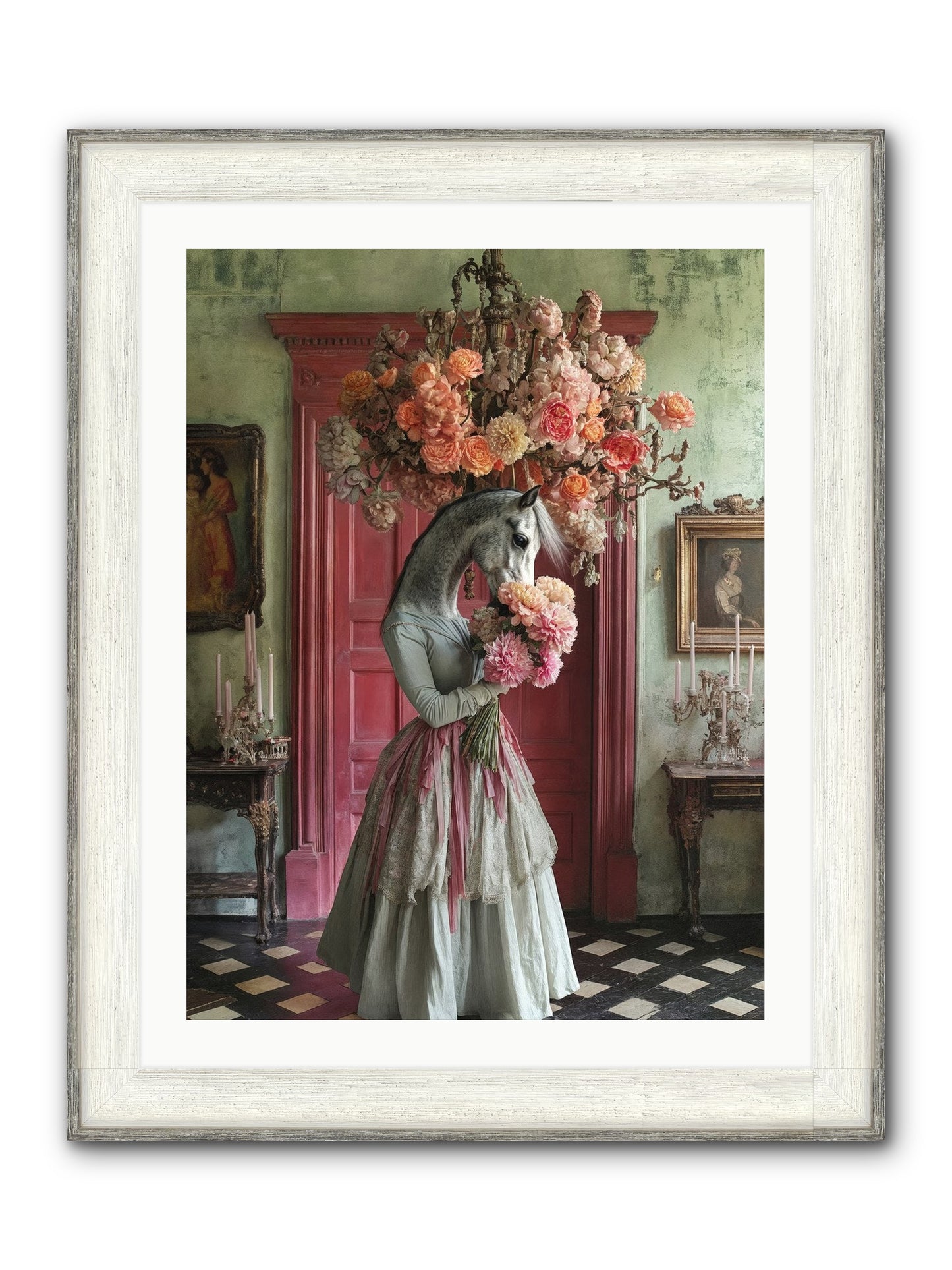 Hearts Catch Better Dreams Framed Print - Driftwood White 24x32
