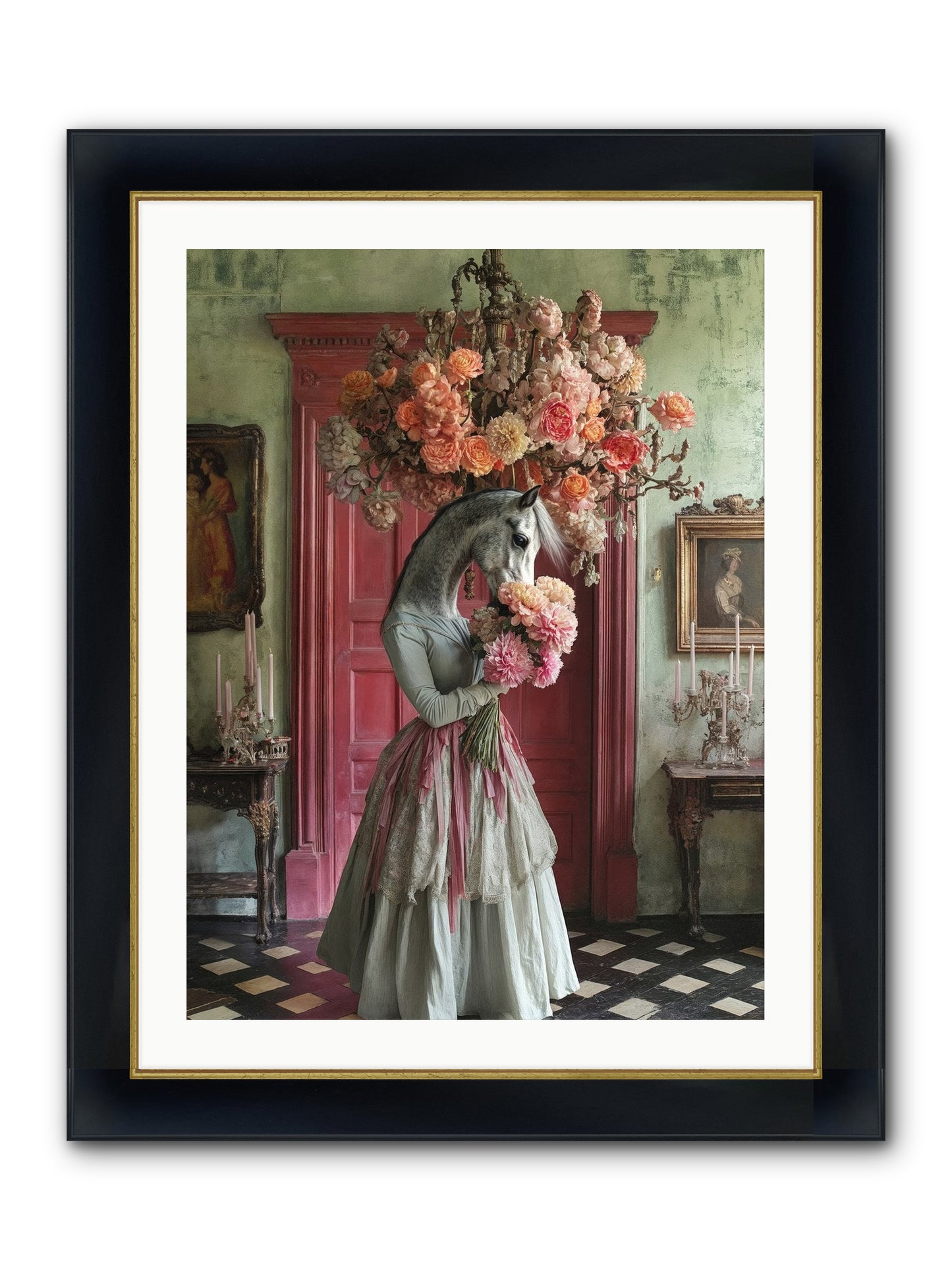 Hearts Catch Better Dreams Framed Print - Wide Black w/Gold 24x32