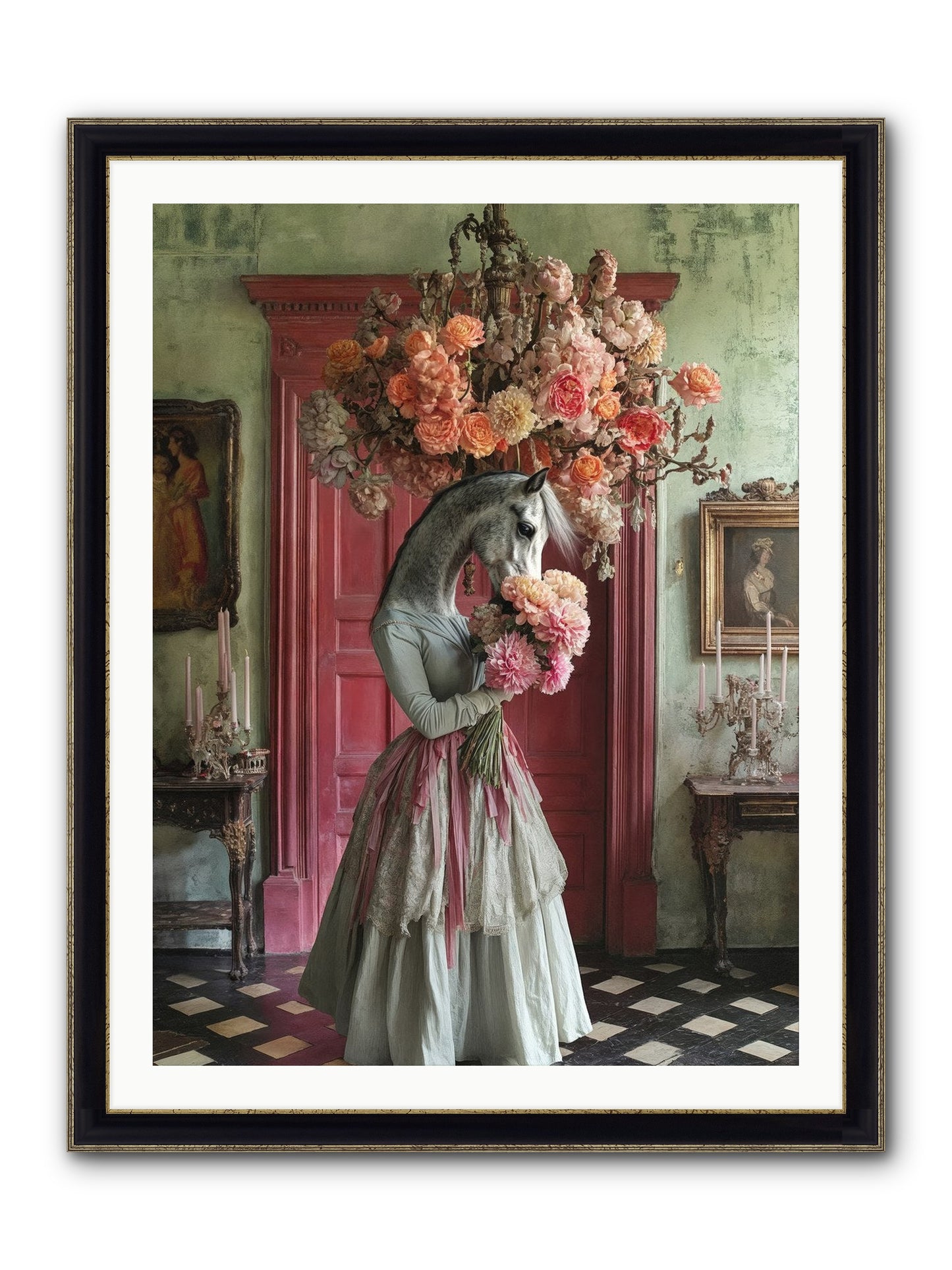 Hearts Catch Better Dreams Framed Print - Black & Gold 30x40