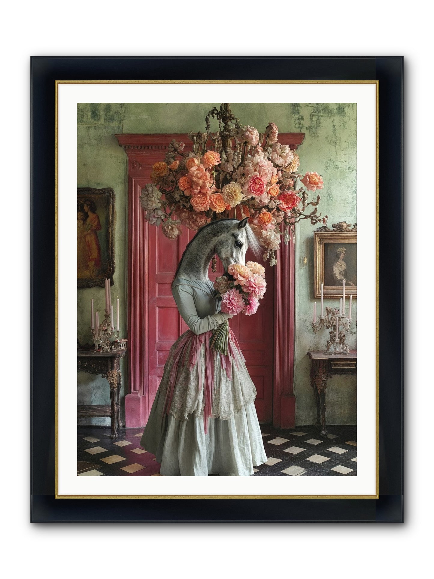 Hearts Catch Better Dreams Framed Print - Wide Black w/Gold 30x40