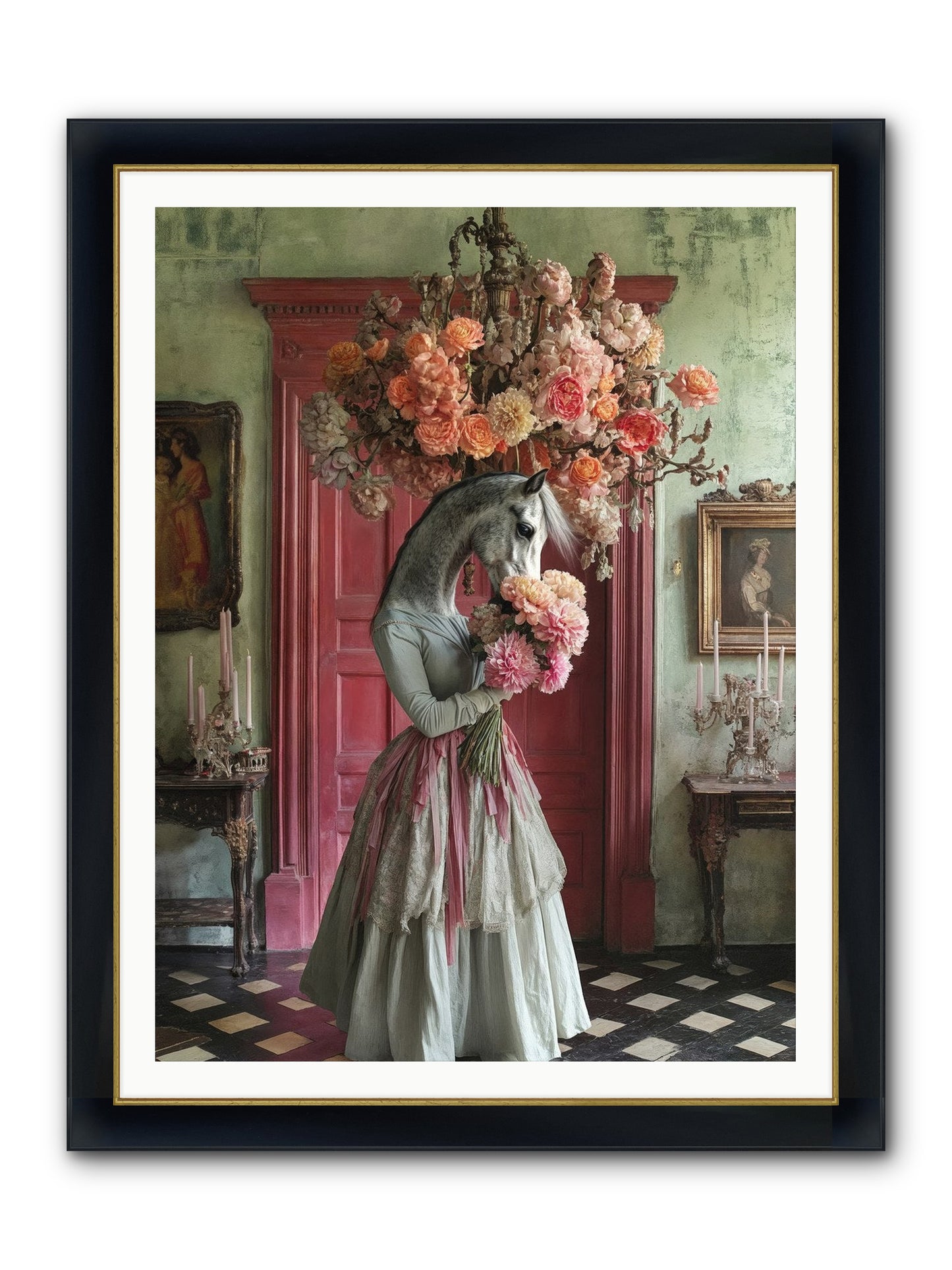 Hearts Catch Better Dreams Framed Print - Wide Black w/Gold 36x48