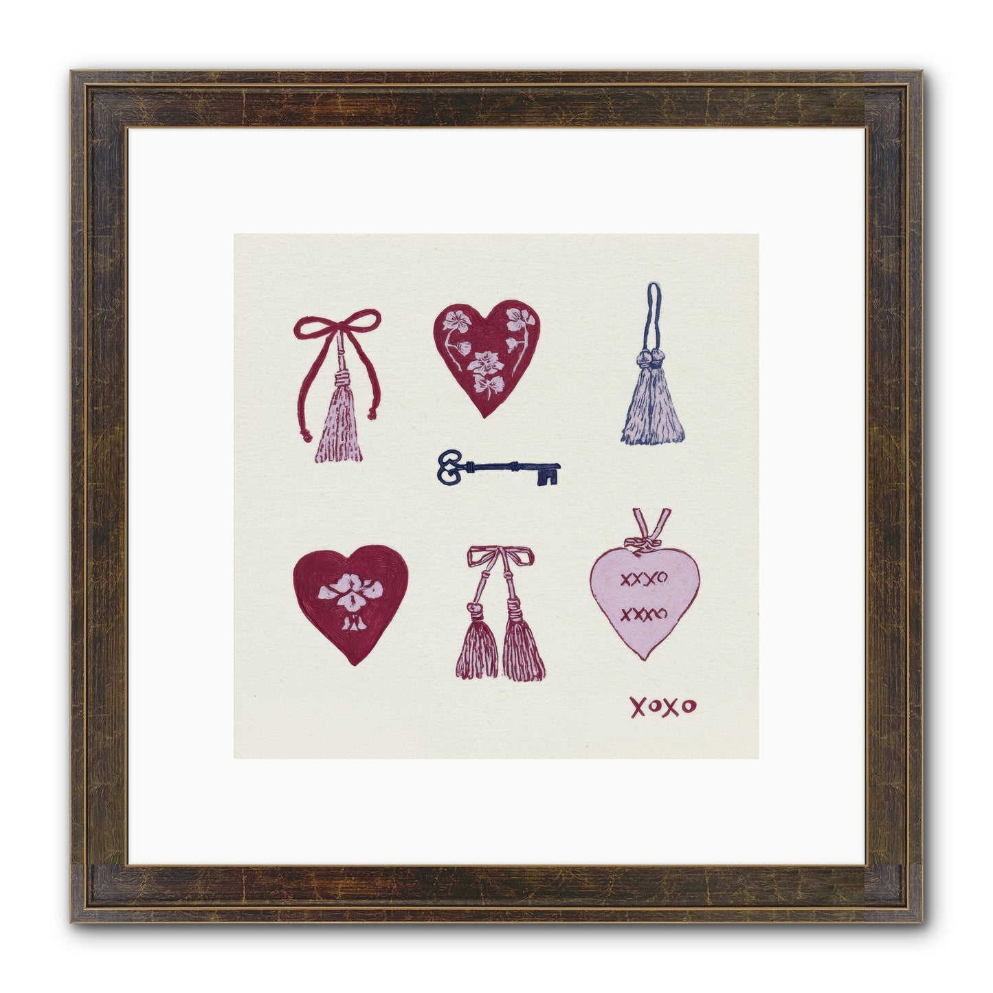 Hearts Find Their Home Framed Print - Slimwoods Black/Gold 10x10