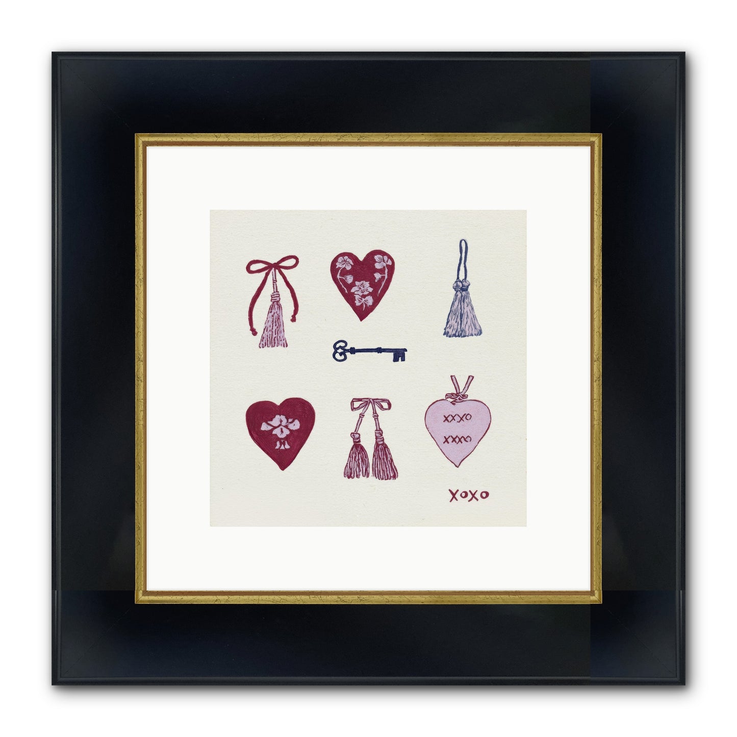 Hearts Find Their Home Framed Print - Wide Black w/Gold 10x10