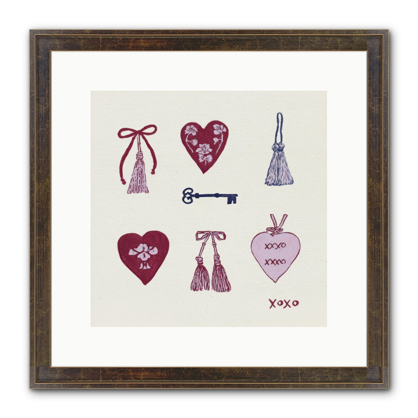 Hearts Find Their Home Framed Print - Slimwoods Black/Gold 12x12