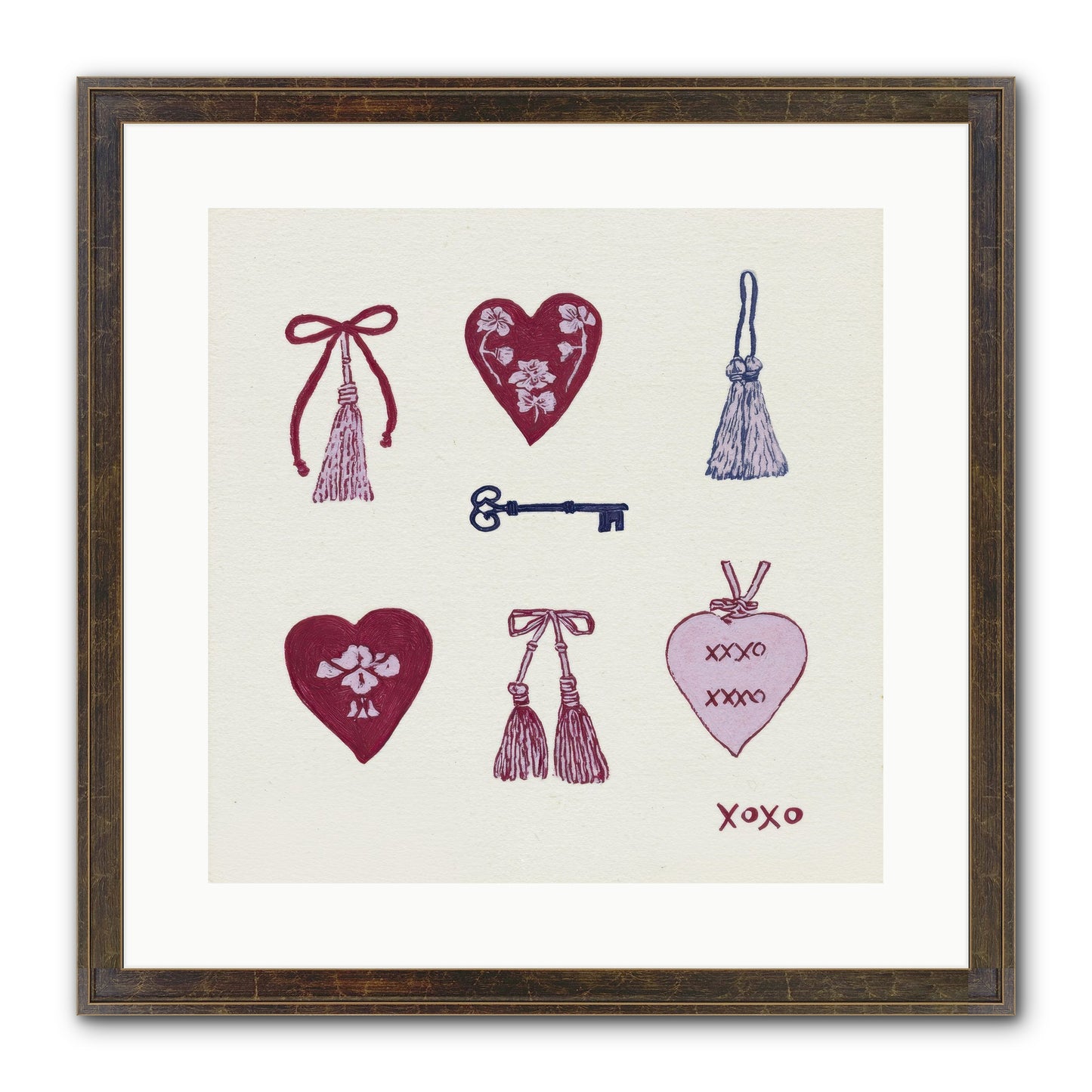 Hearts Find Their Home Framed Print - Slimwoods Black/Gold 16x16