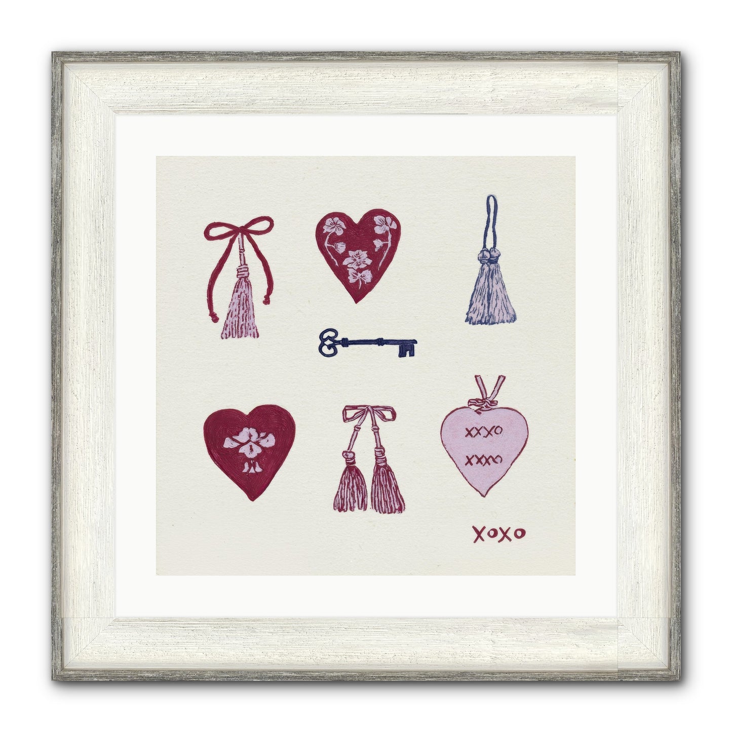 Hearts Find Their Home Framed Print - Driftwood White 20x20