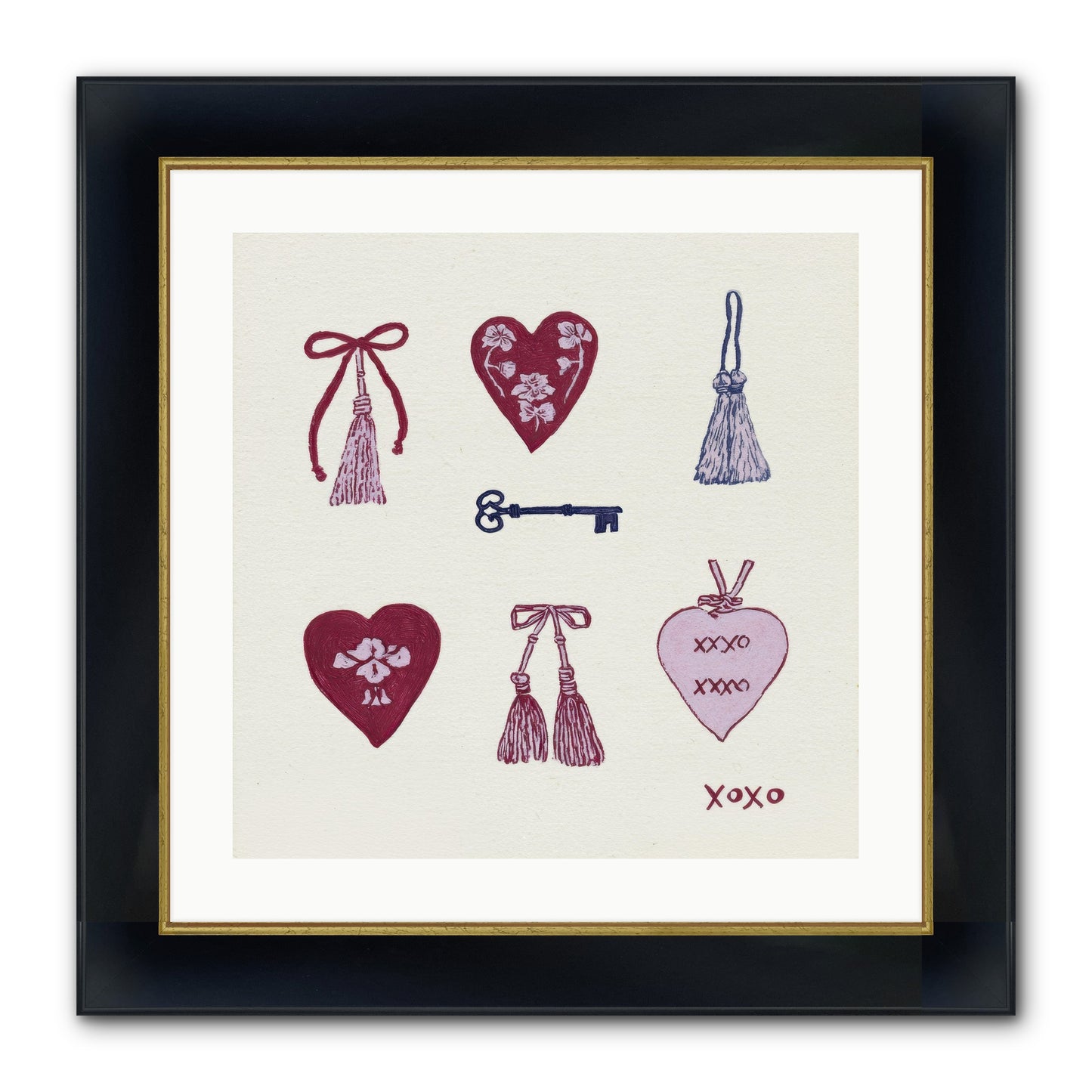 Hearts Find Their Home Framed Print - Wide Black w/Gold 20x20