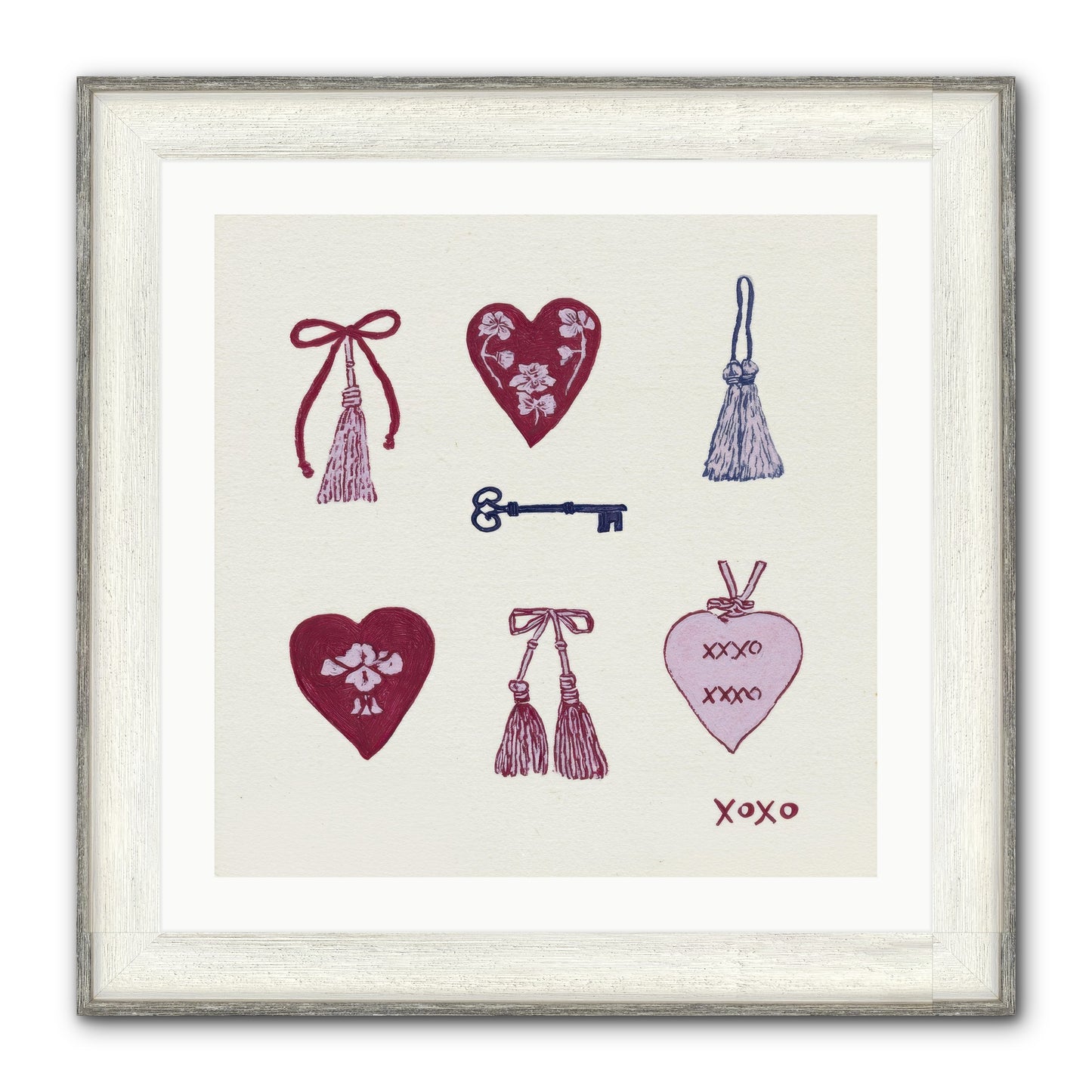 Hearts Find Their Home Framed Print - Driftwood White 24x24