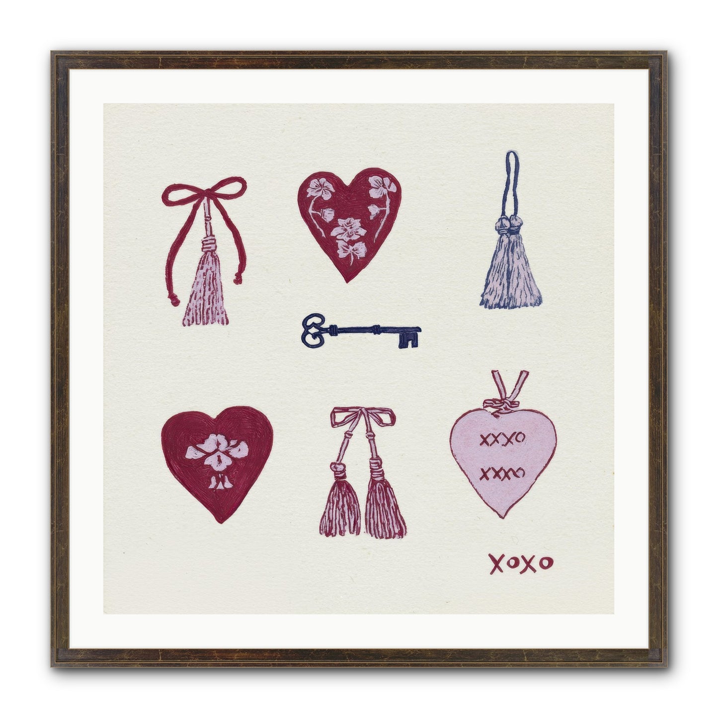 Hearts Find Their Home Framed Print - Slimwoods Black/Gold 30x30