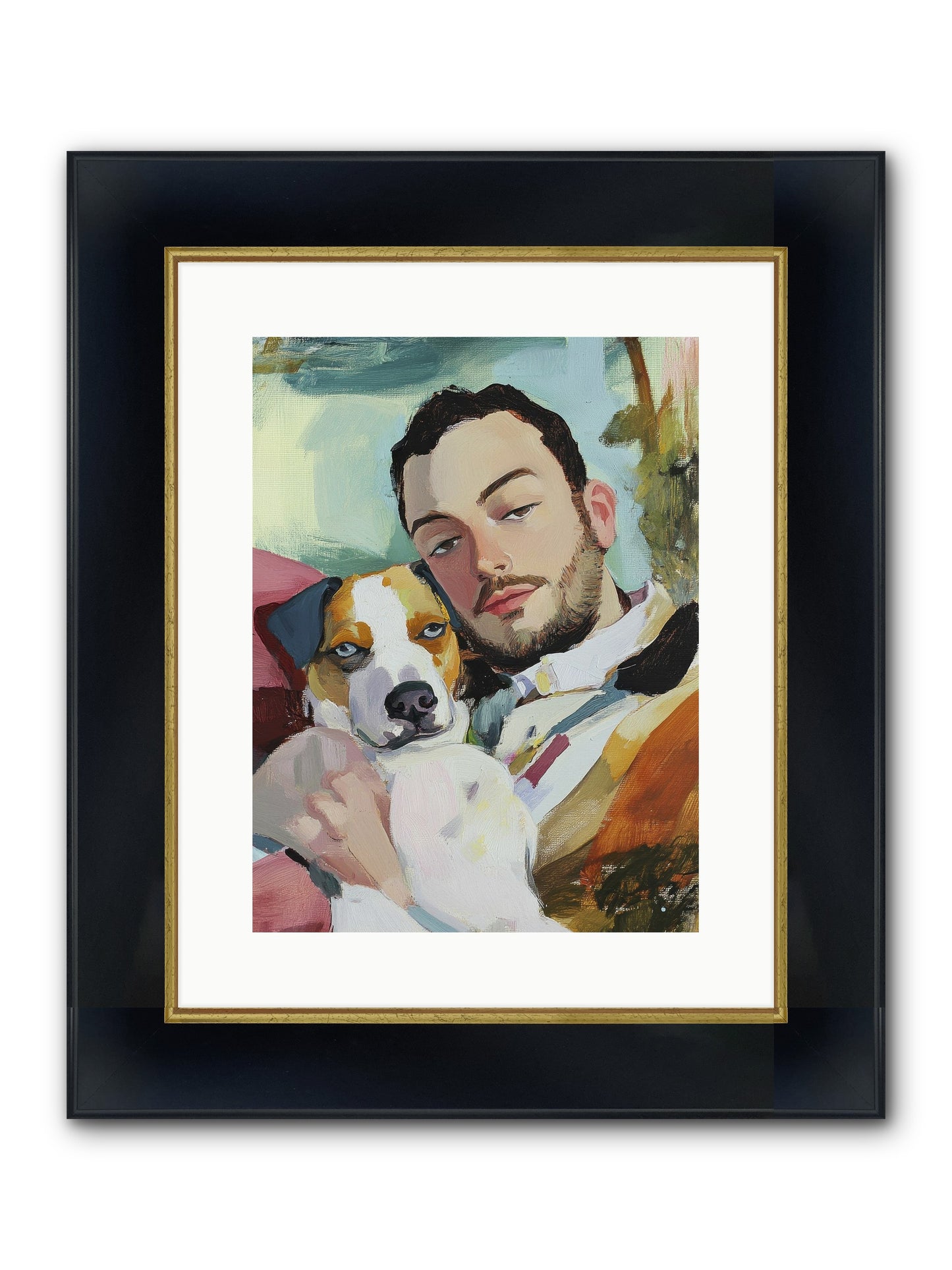 Heartstrings Entwined Framed Print - Wide Black w/Gold 12x16
