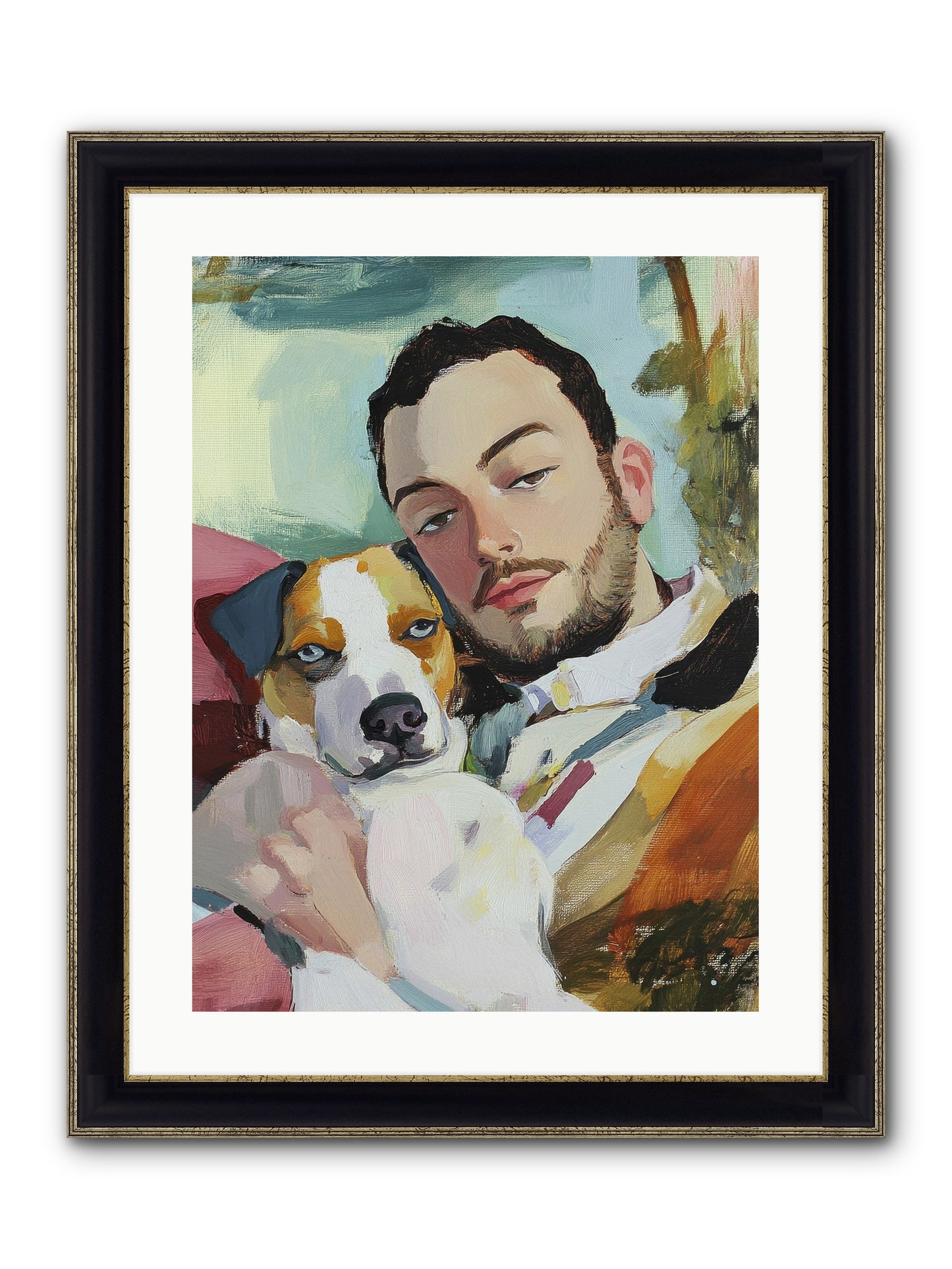 Heartstrings Entwined Framed Print - Black & Gold 18x24