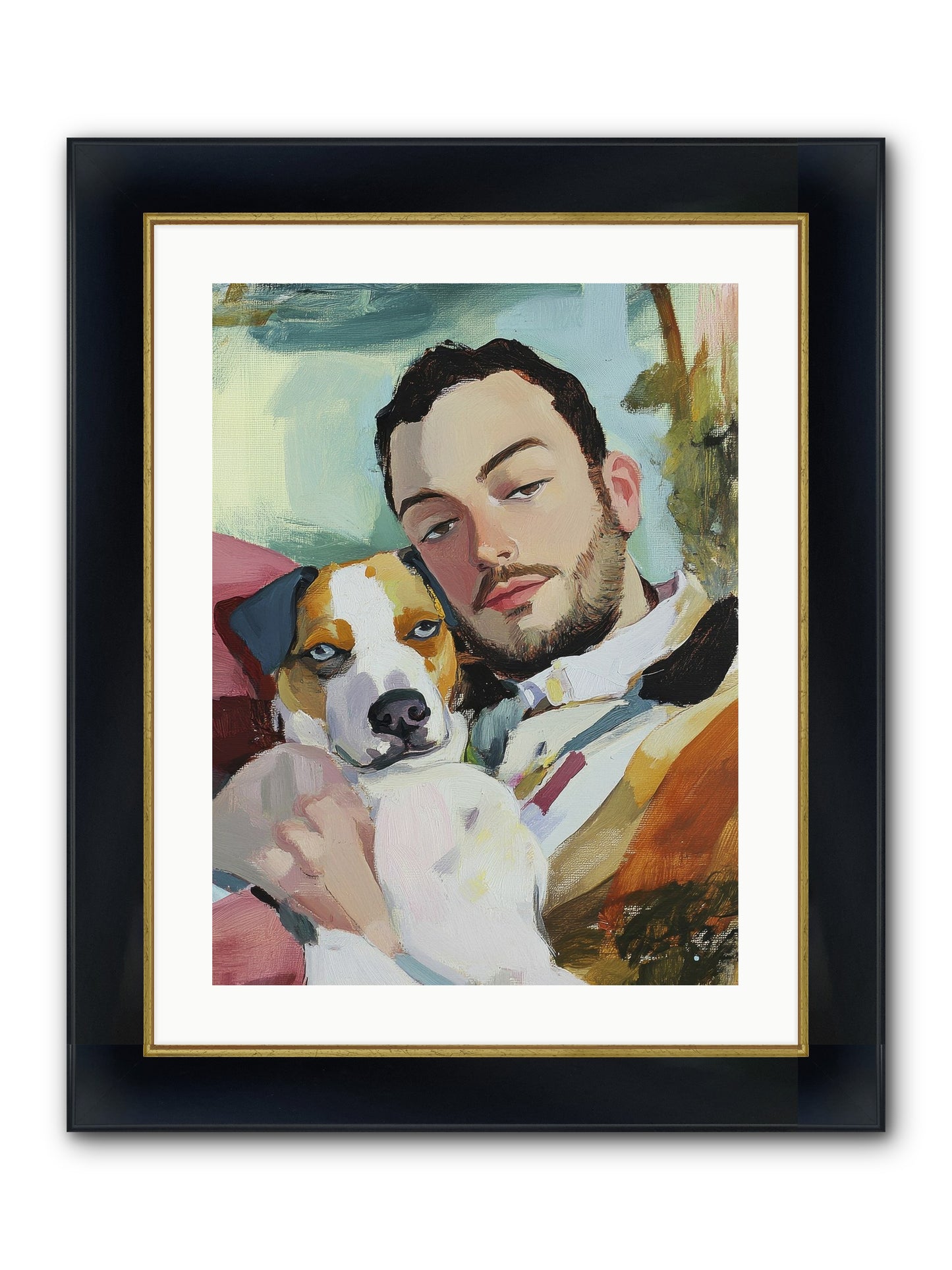 Heartstrings Entwined Framed Print - Wide Black w/Gold 18x24