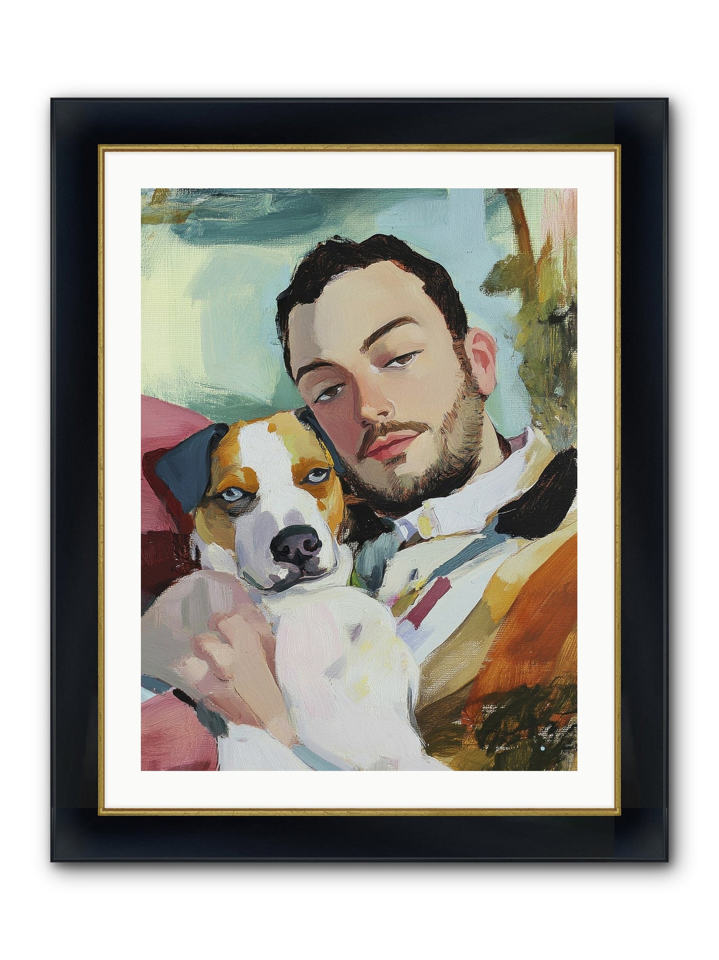 Heartstrings Entwined Framed Print - Wide Black w/Gold 24x32