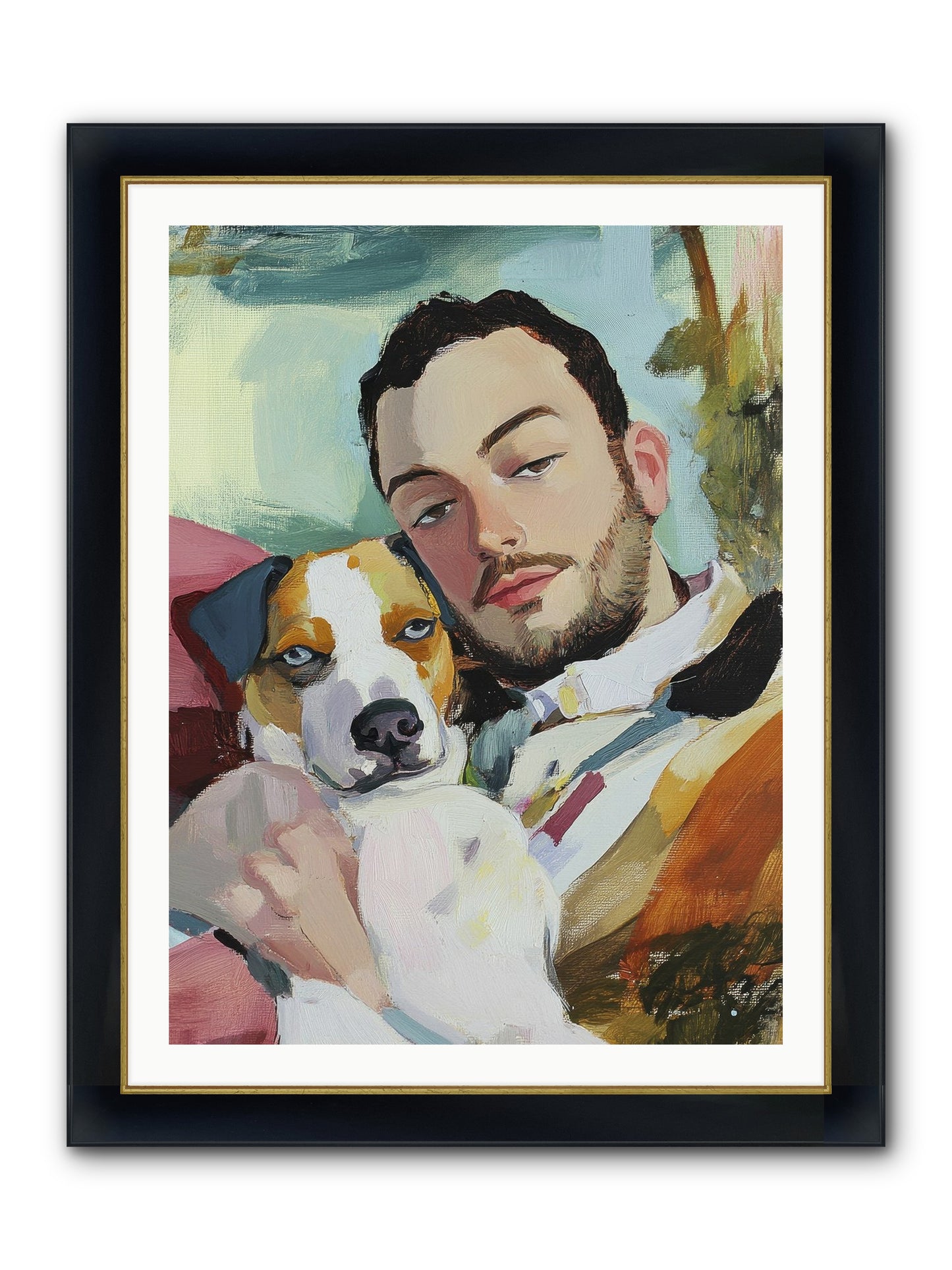 Heartstrings Entwined Framed Print - Wide Black w/Gold 30x40