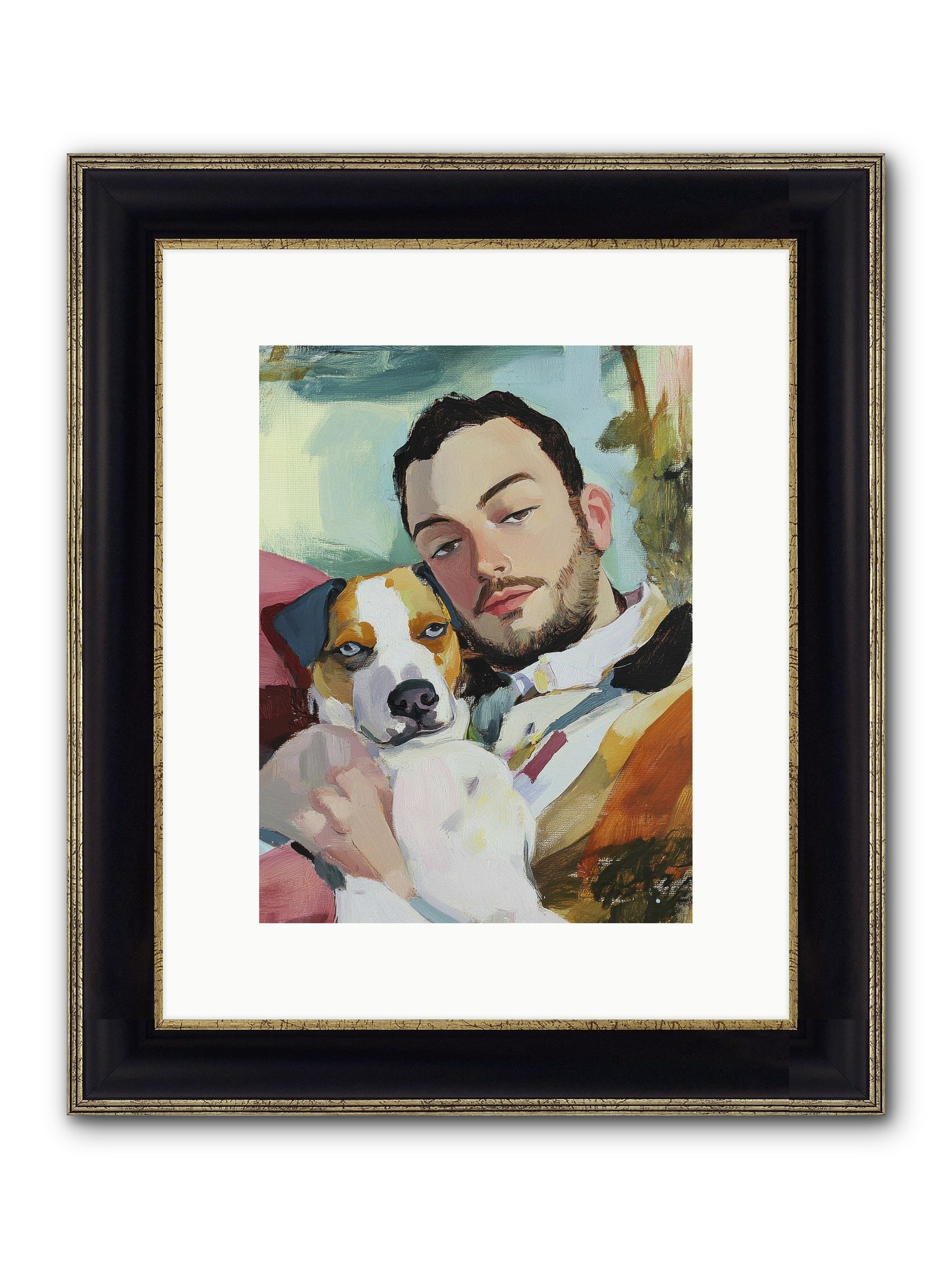Heartstrings Entwined Framed Print - Black & Gold 9x12