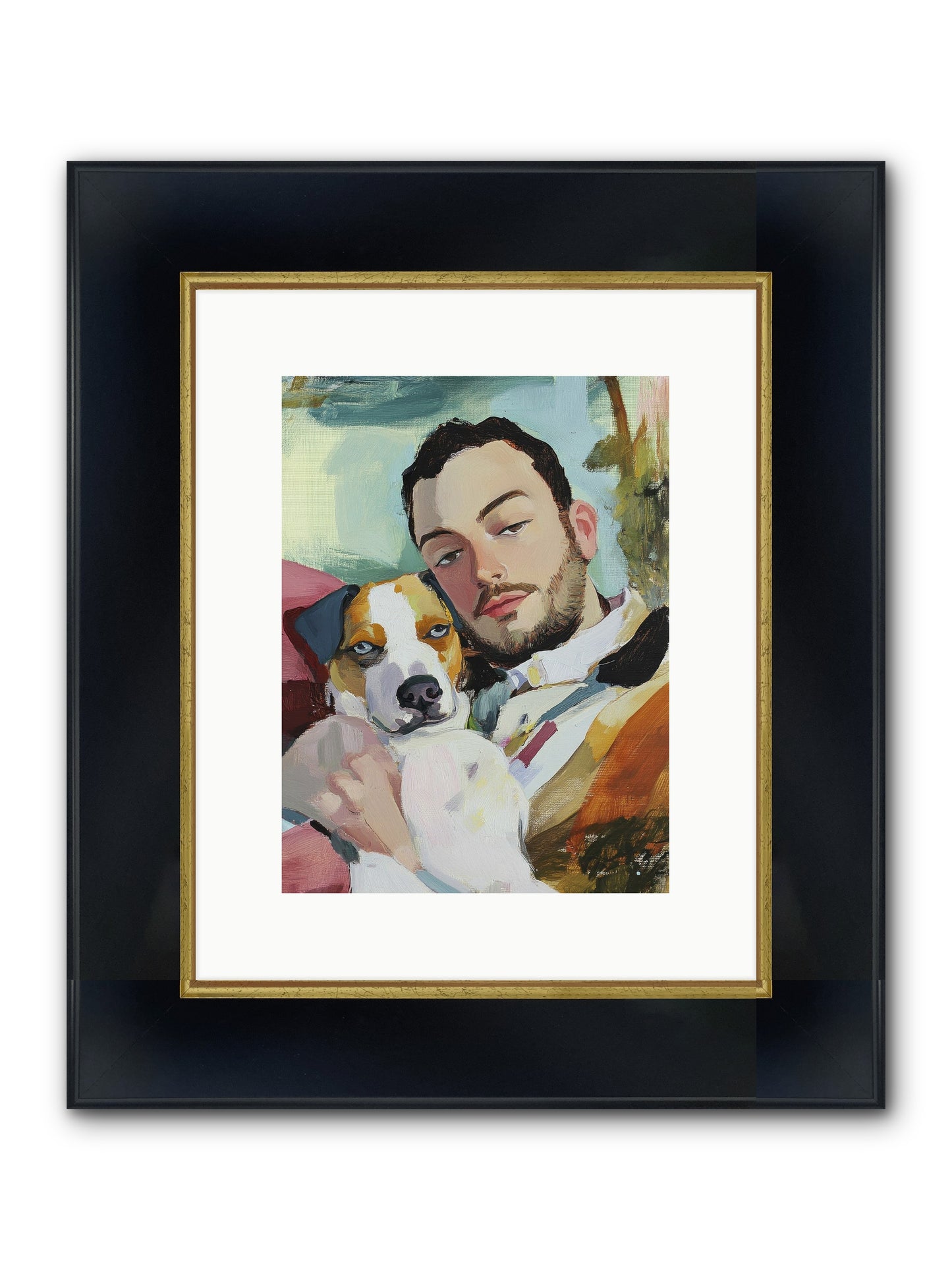 Heartstrings Entwined Framed Print - Wide Black w/Gold 9x12