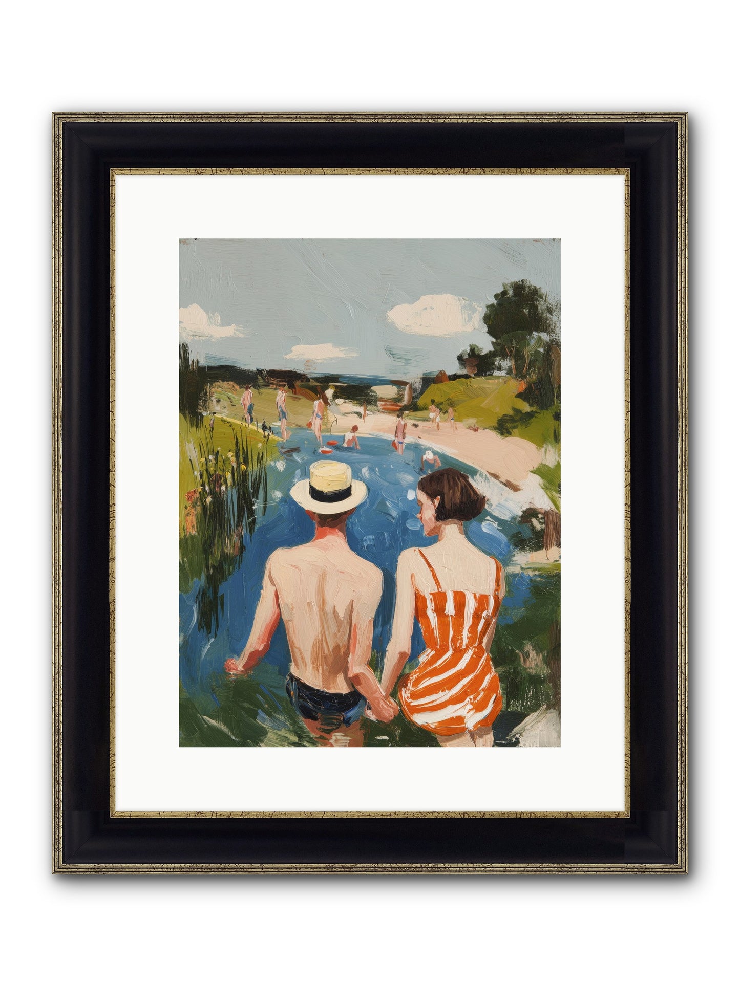 Heat Wave Dreams Framed Print - Black & Gold 12x16