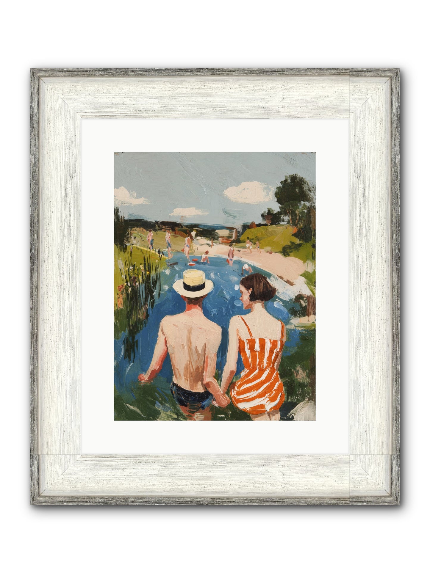 Heat Wave Dreams Framed Print - Driftwood White 12x16