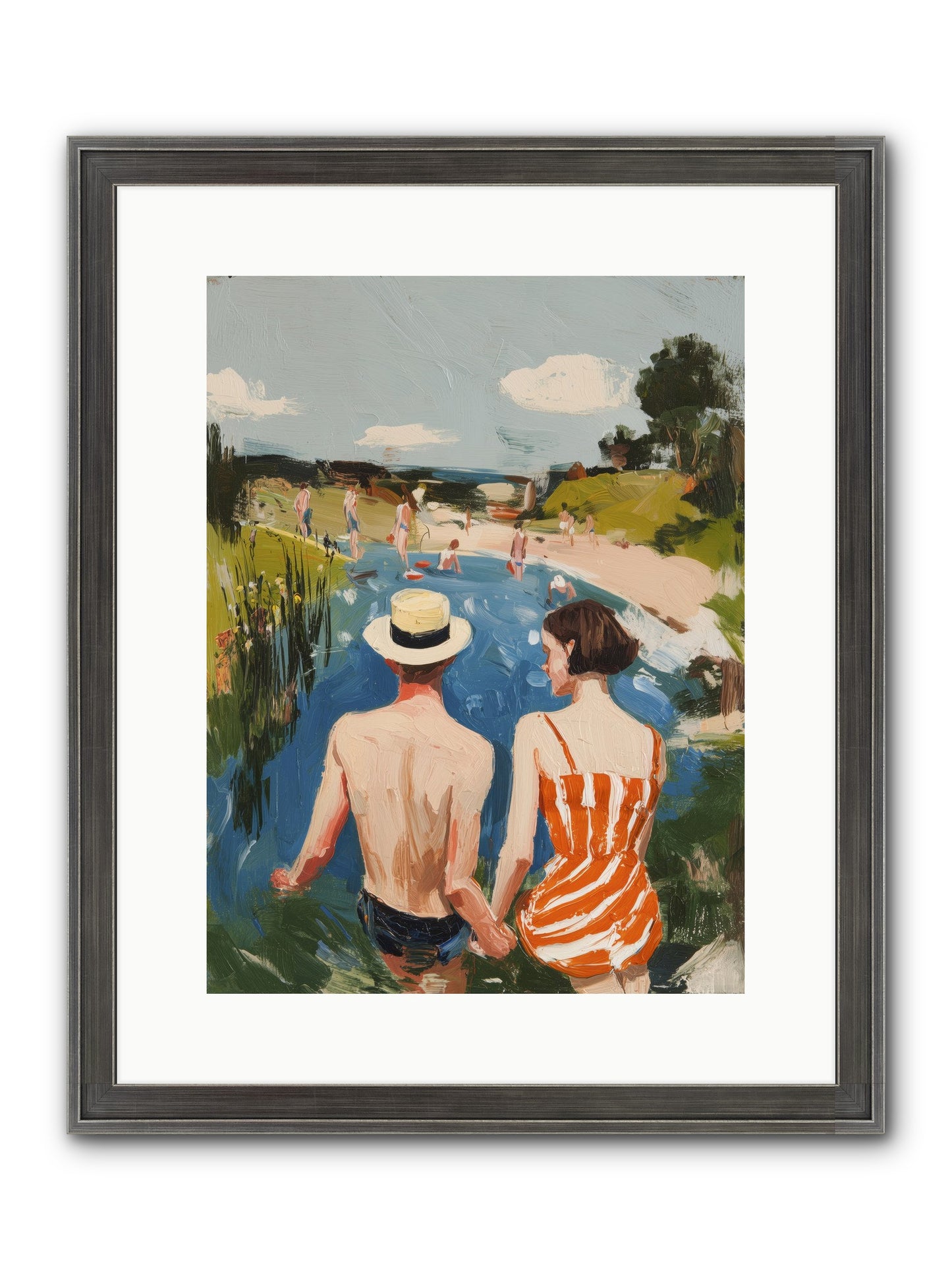 Heat Wave Dreams Framed Print - Slimwoods Black/Silver 12x16