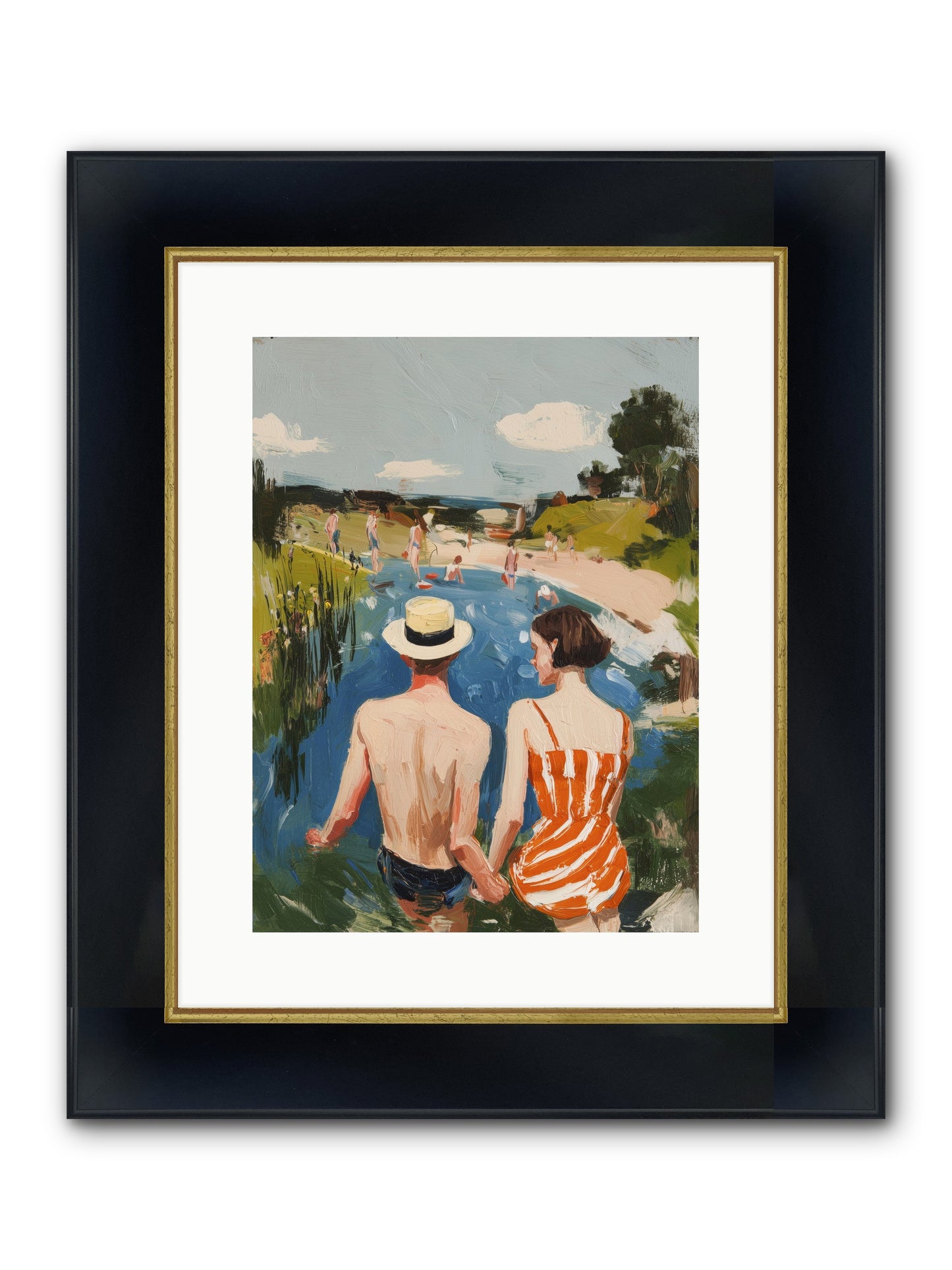 Heat Wave Dreams Framed Print - Wide Black w/Gold 12x16